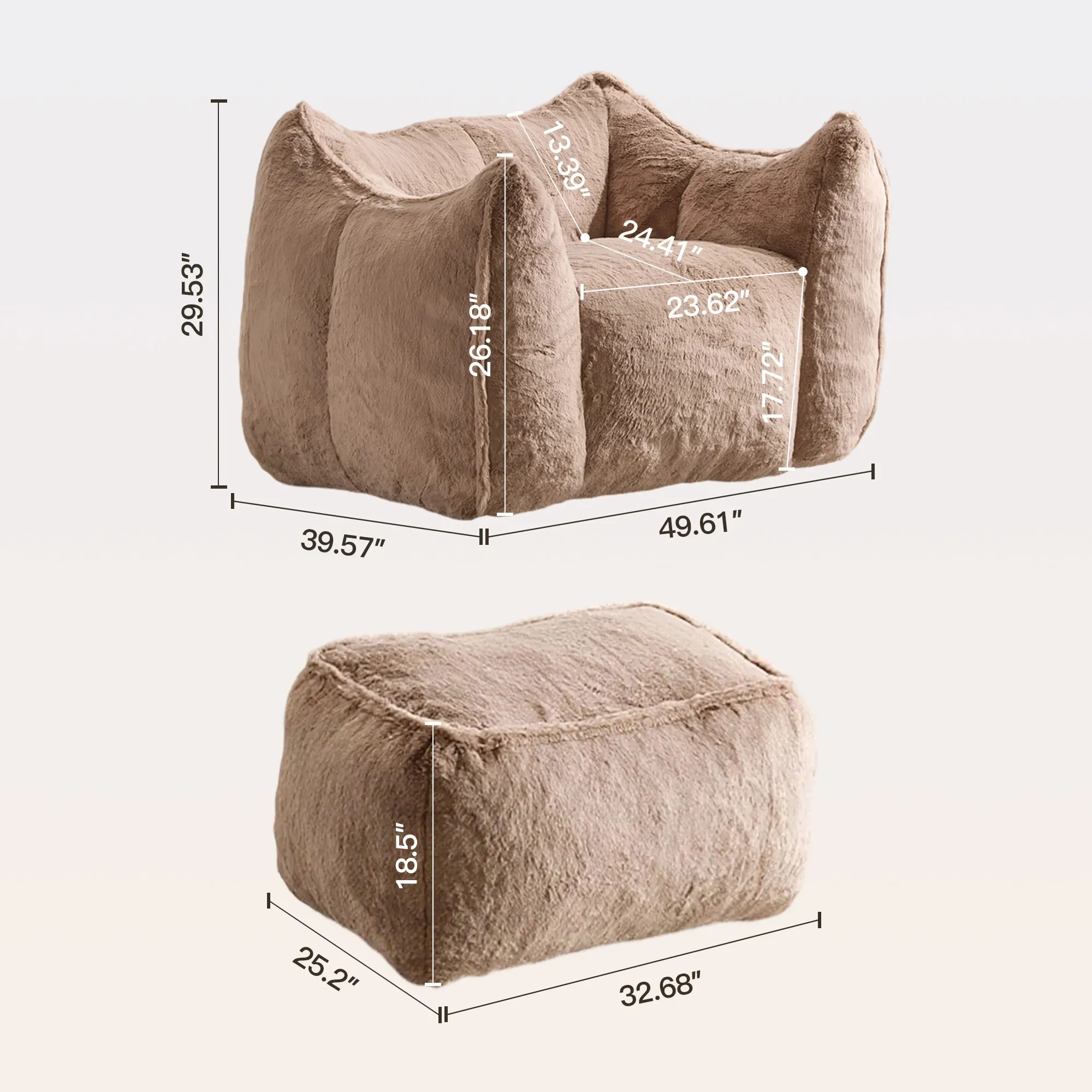 Hypnos Plush-Feel Compressed Single Sofa - Image 20