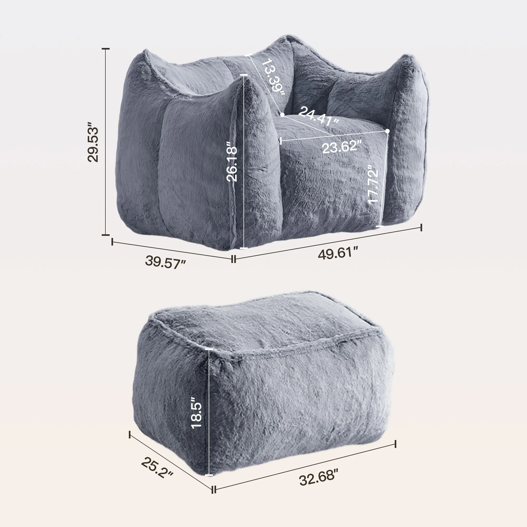 Hypnos Plush-Feel Compressed Single Sofa - Image 32