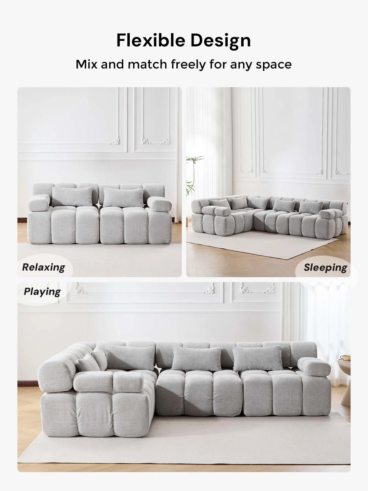 Dionysus Luxury Design Compressed Sectional Sofa - Image 31