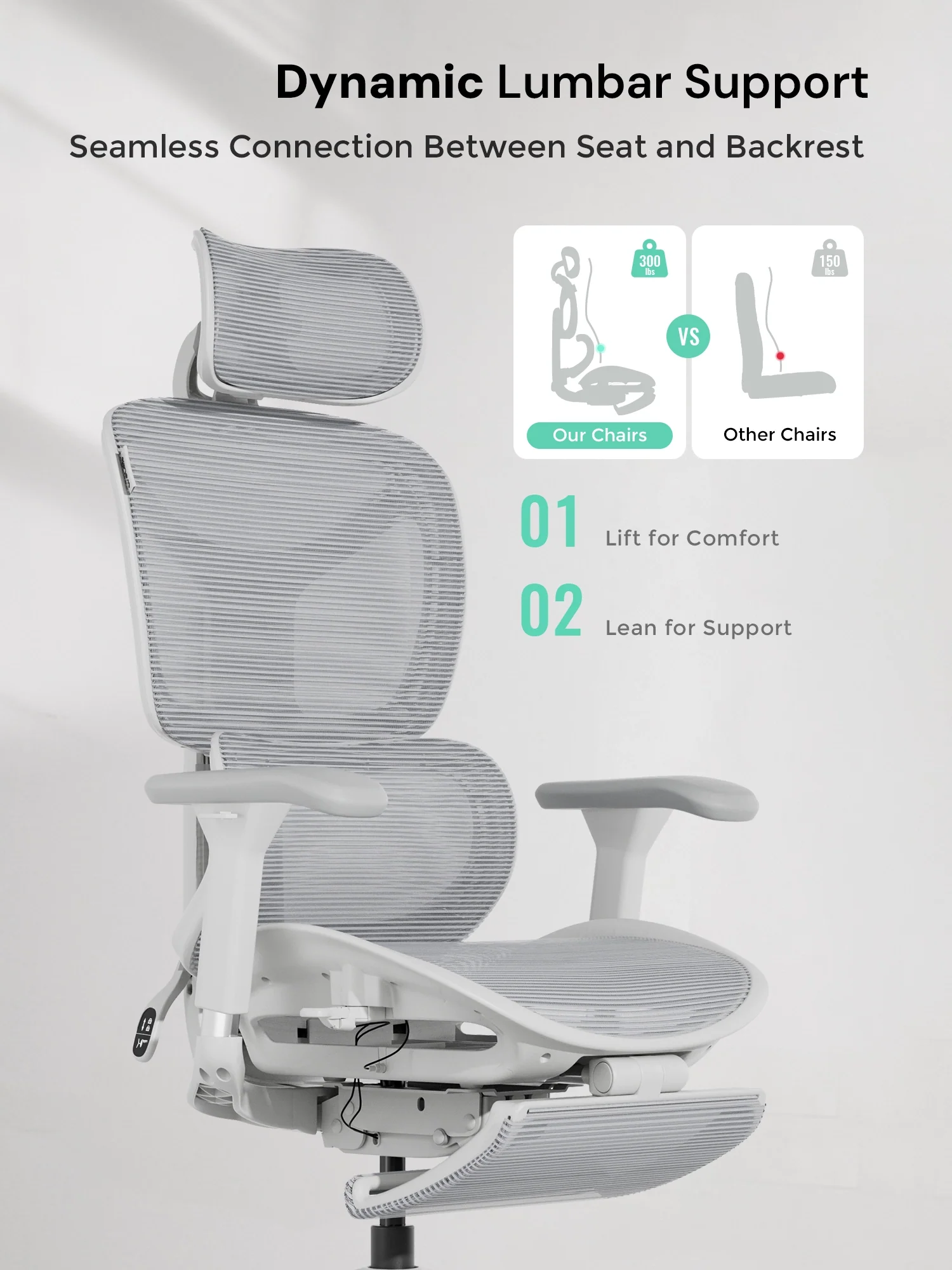 S9 Standard Ergonomic Office Chair with One-Touch Adjustment - Image 12