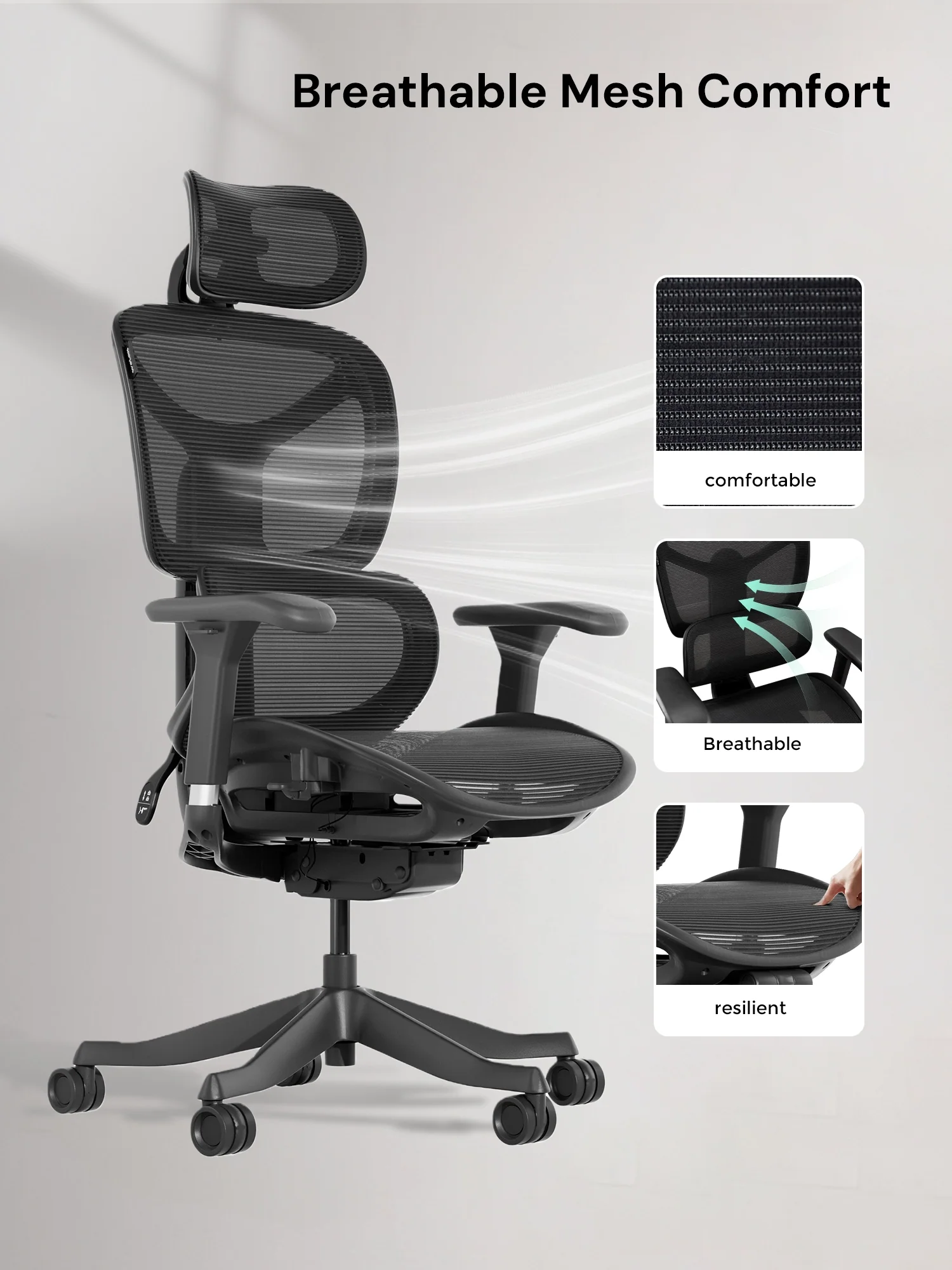 S9 Standard Ergonomic Office Chair with One-Touch Adjustment - Image 33