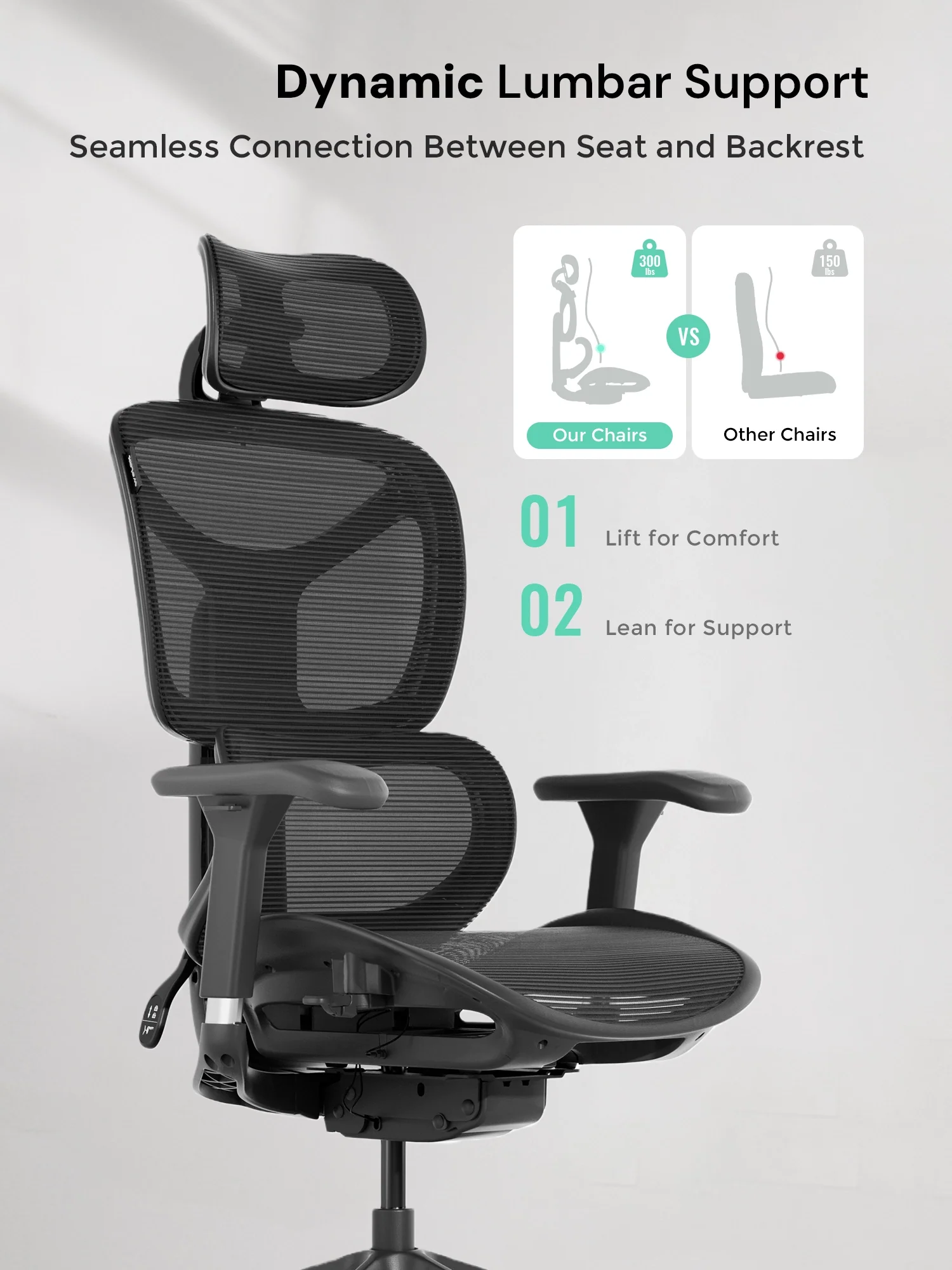 S9 Standard Ergonomic Office Chair with One-Touch Adjustment - Image 34