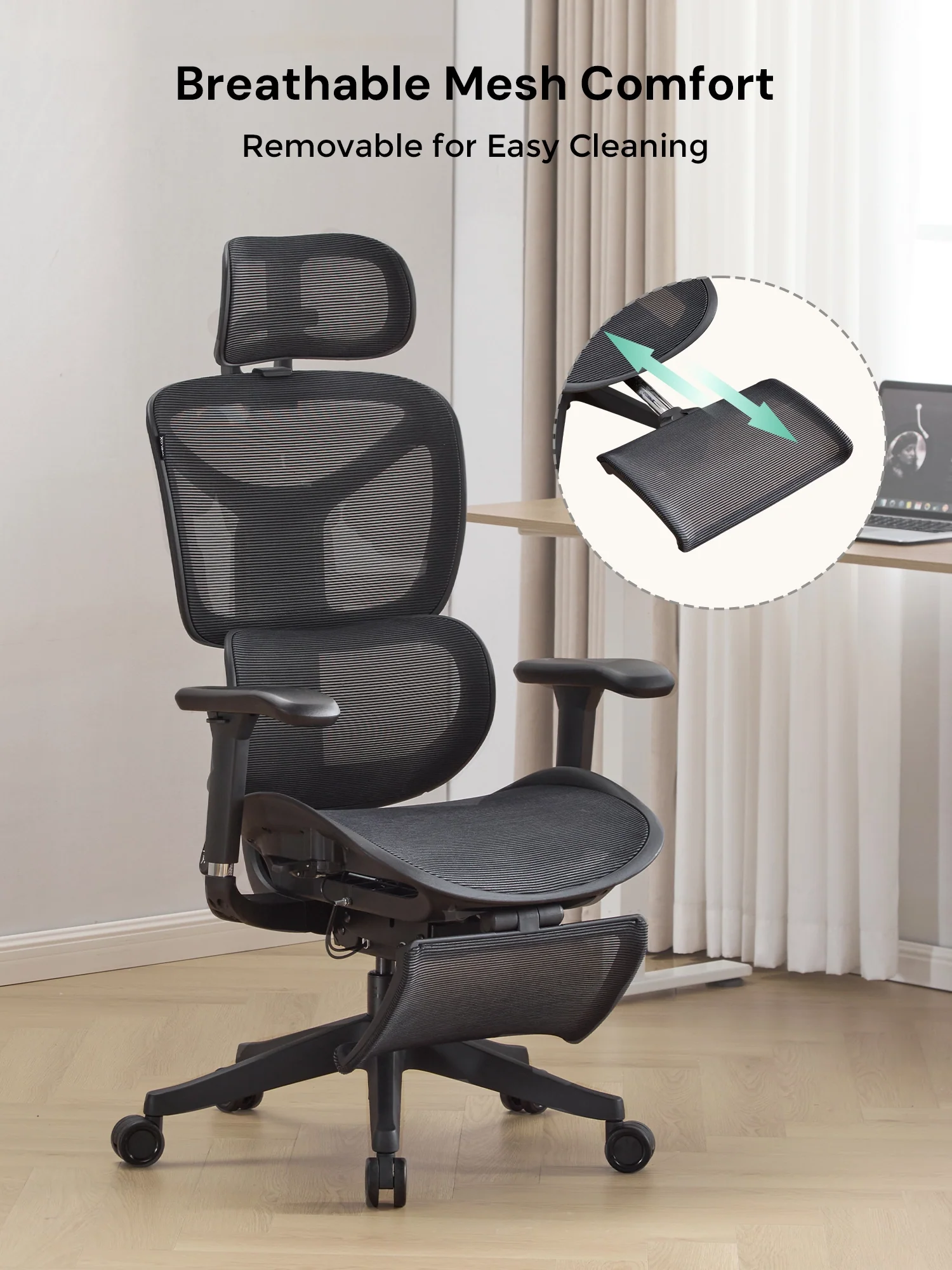 S9 Standard Ergonomic Office Chair with One-Touch Adjustment - Image 44
