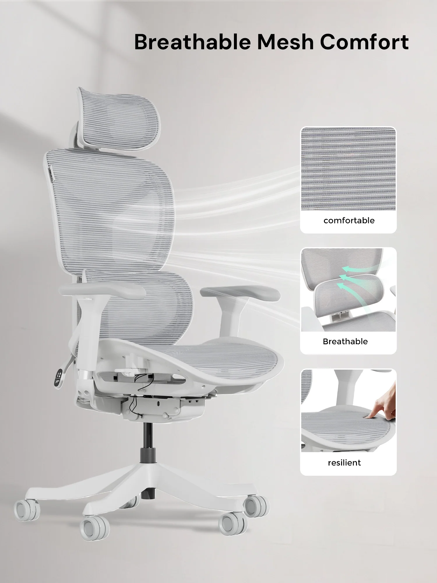 S9 Standard Ergonomic Office Chair with One-Touch Adjustment - Image 53