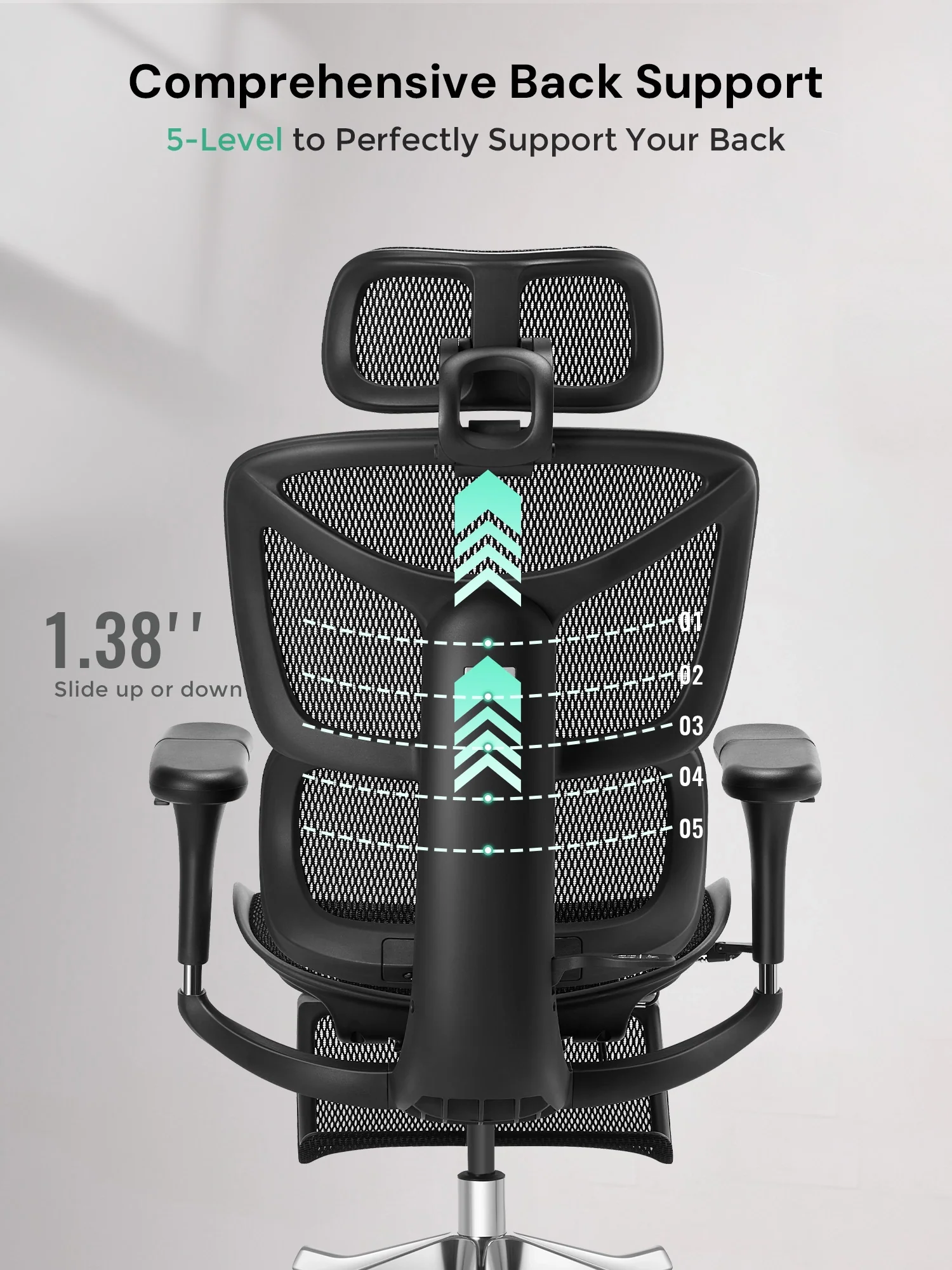 S9 Standard Ergonomic Office Chair with One-Touch Adjustment - Image 76