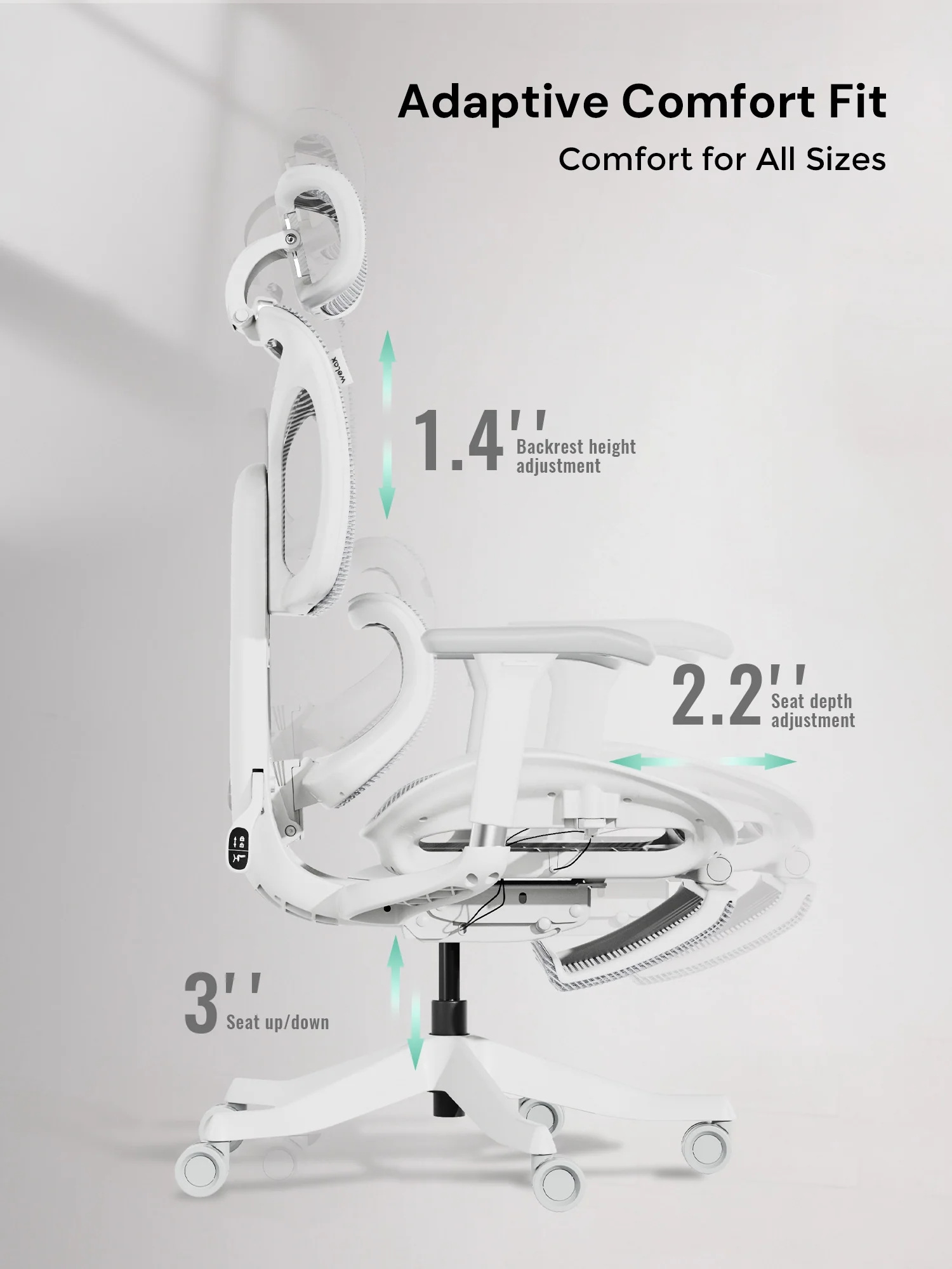 S9 Standard Ergonomic Office Chair with One-Touch Adjustment - Image 8