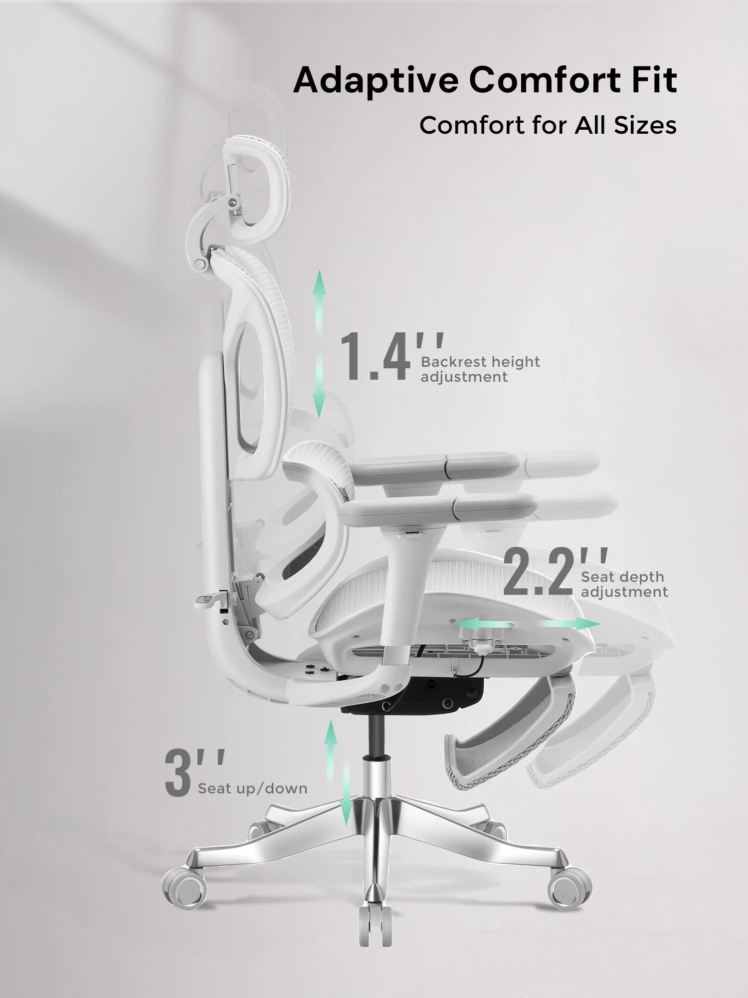 S9 Standard Ergonomic Office Chair with One-Touch Adjustment - Image 82