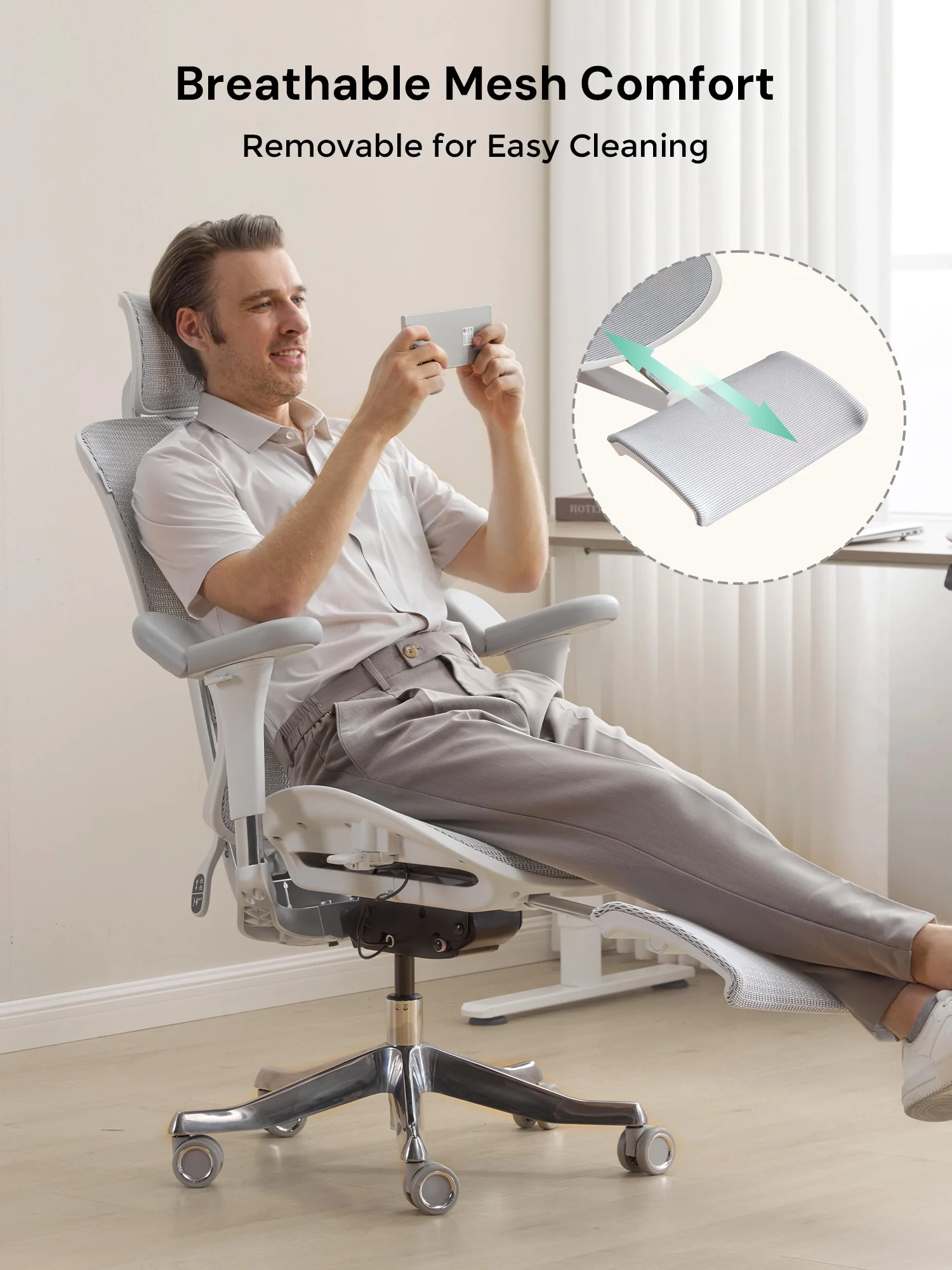 S9 Standard Ergonomic Office Chair with One-Touch Adjustment - Image 92