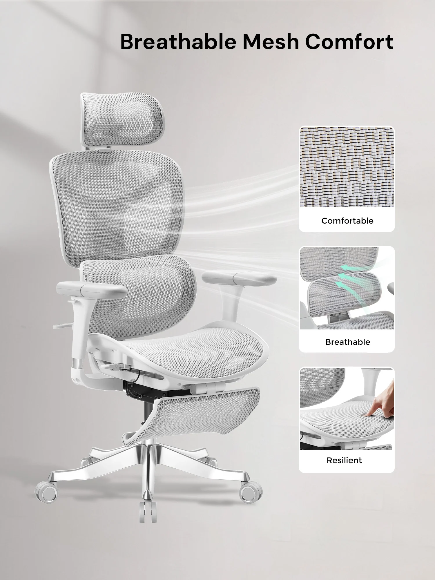 S9 Standard Ergonomic Office Chair with One-Touch Adjustment - Image 96