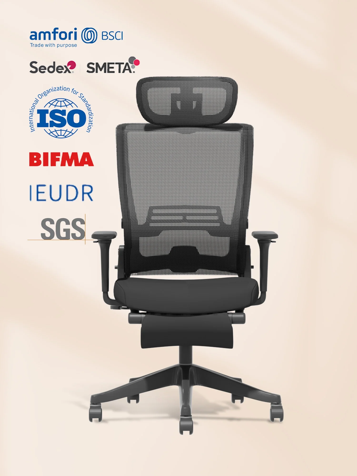 S4 Ergonomic Desk Chair with Foldable Backrest - Image 52