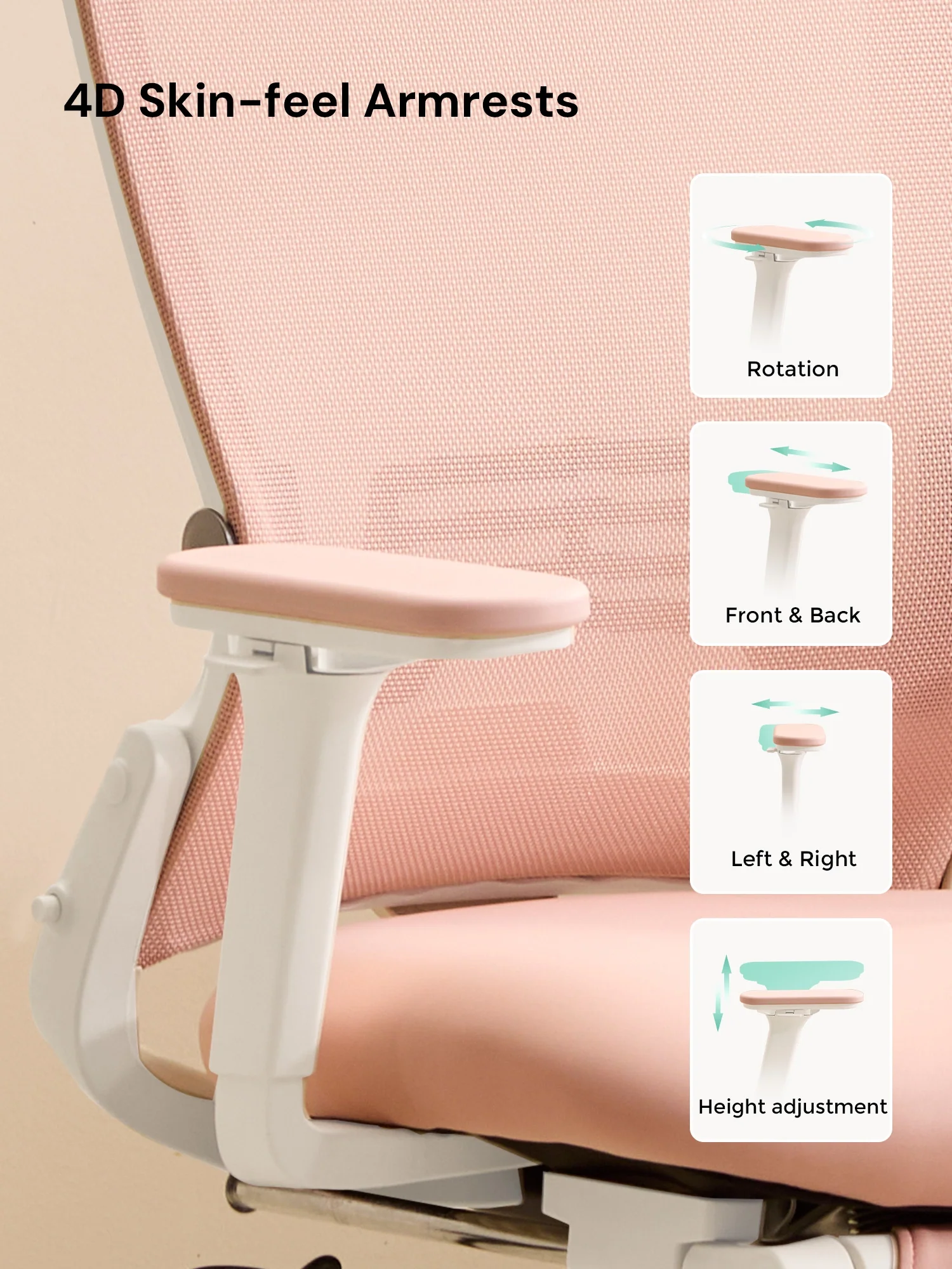 S4 Ergonomic Desk Chair with Foldable Backrest - Image 56