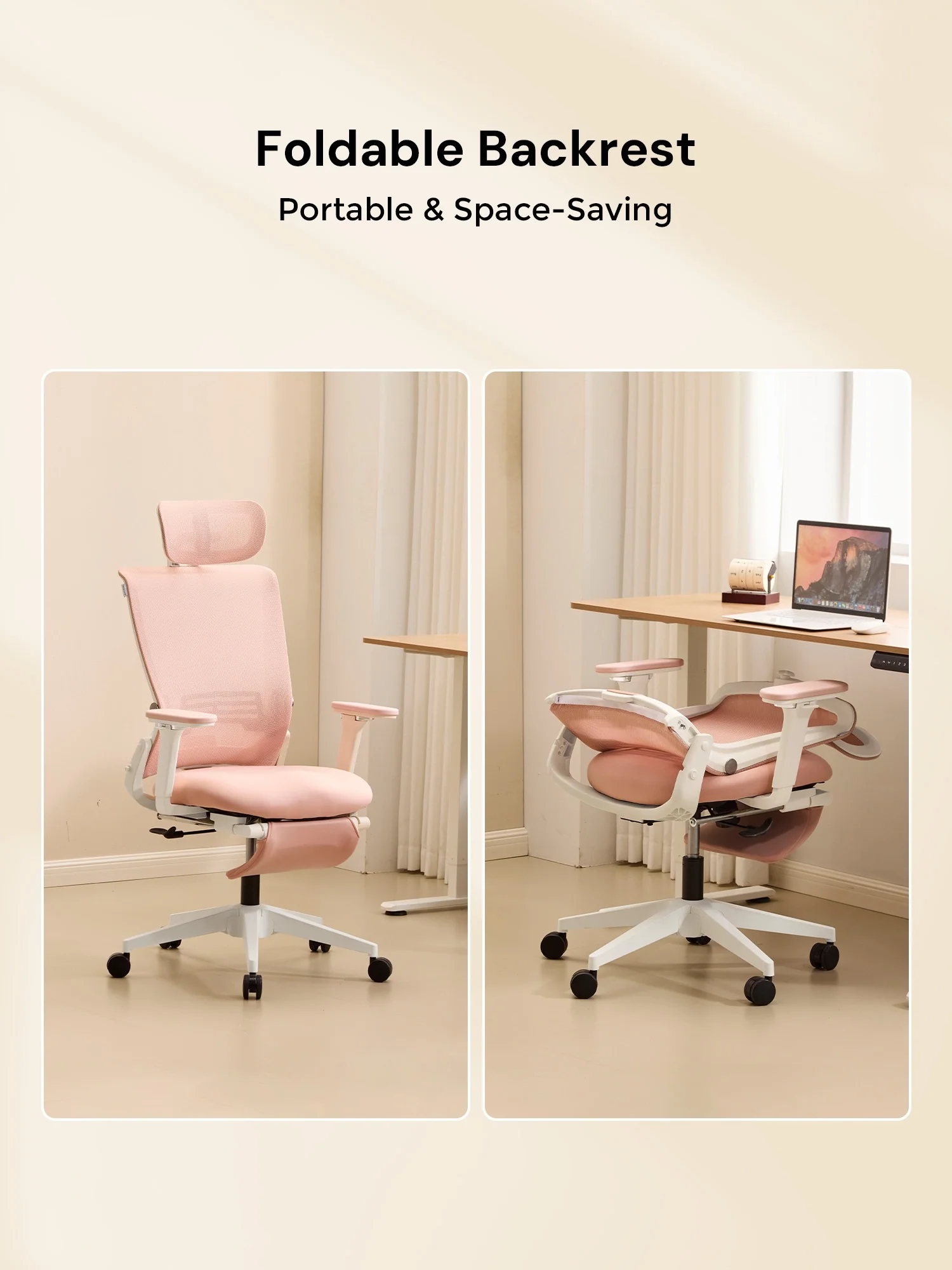 S4 Ergonomic Desk Chair with Foldable Backrest - Image 57