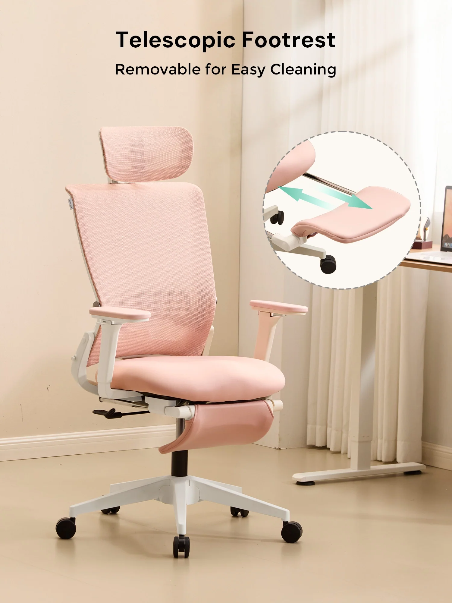 S4 Ergonomic Desk Chair with Foldable Backrest - Image 60