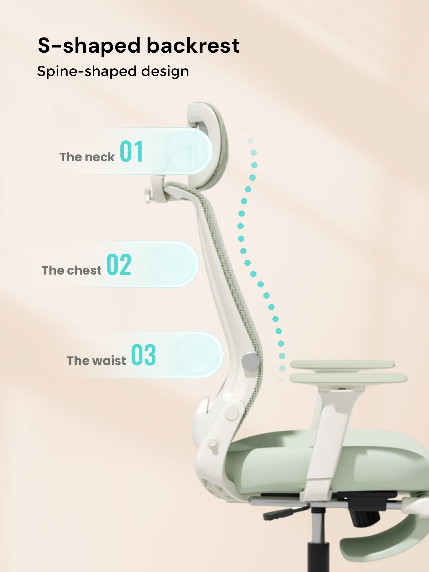 S4 Ergonomic Desk Chair with Foldable Backrest - Image 69