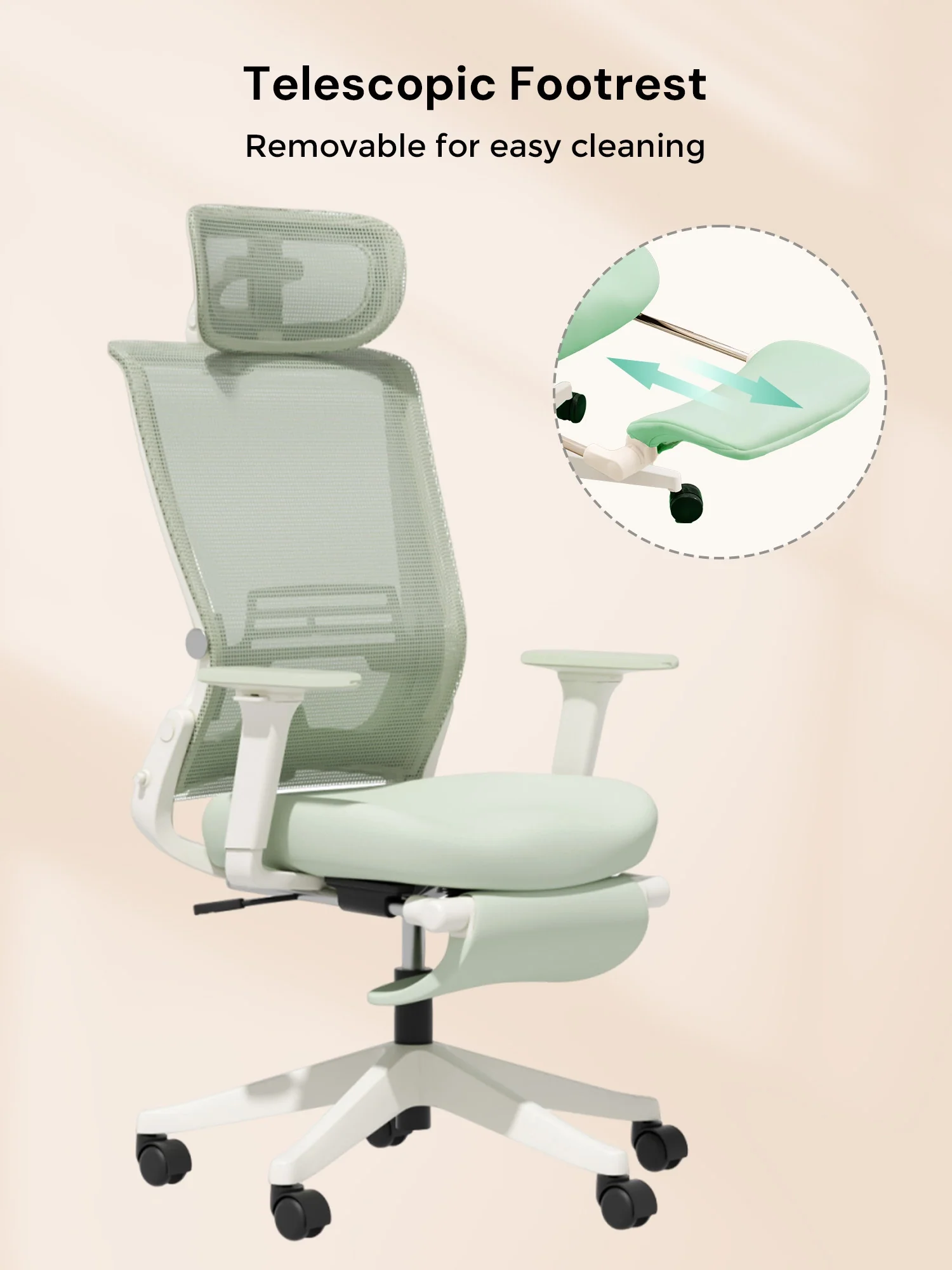 S4 Ergonomic Desk Chair with Foldable Backrest - Image 70