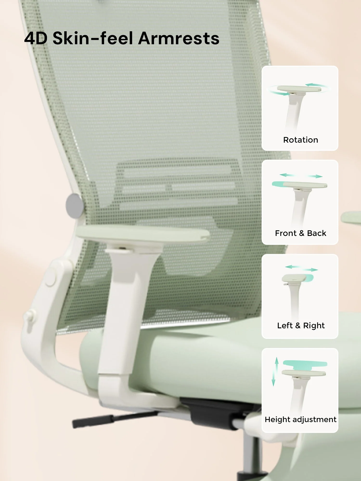 S4 Ergonomic Desk Chair with Foldable Backrest - Image 75