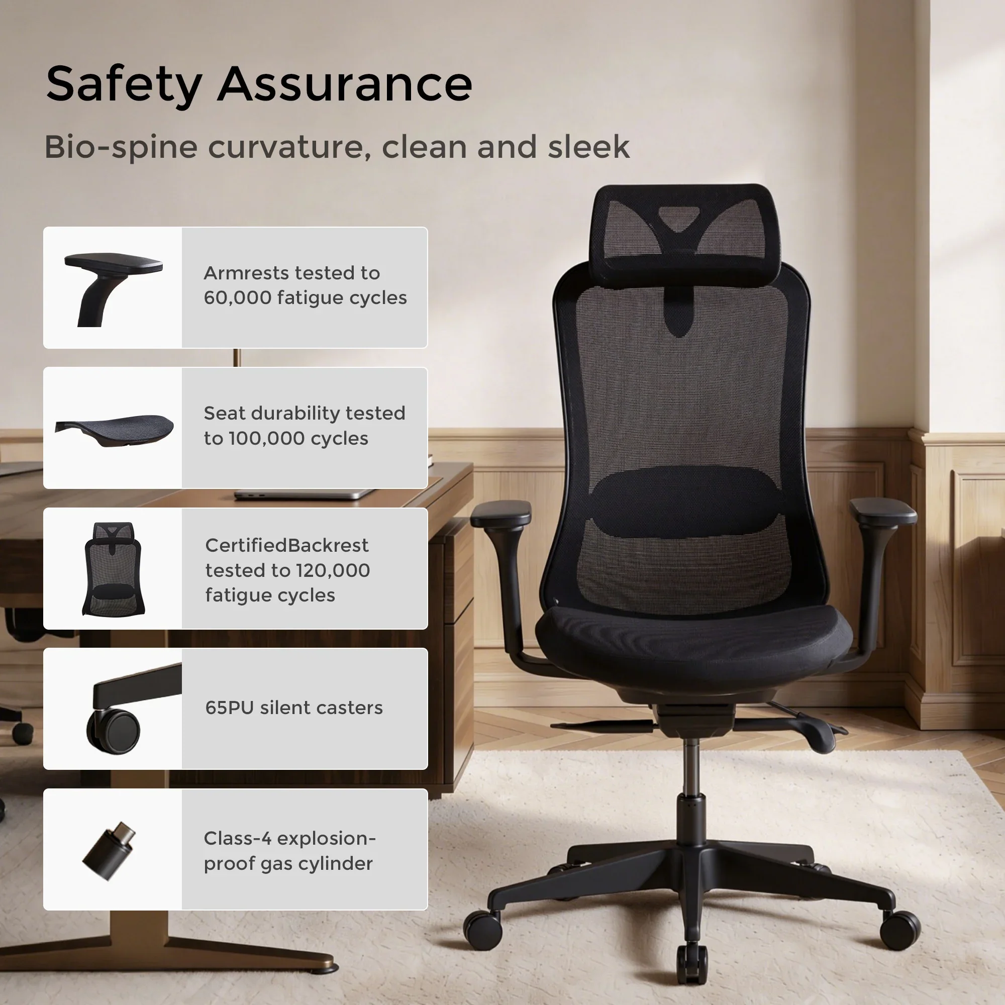 S5 Office Chair with Smooth Arch Design Style - Image 10