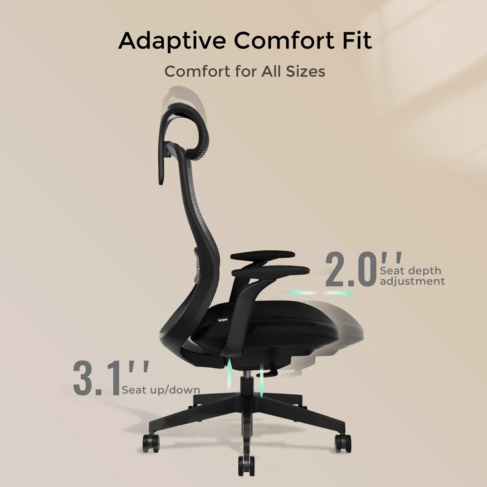 S5 Office Chair with Smooth Arch Design Style - Image 12