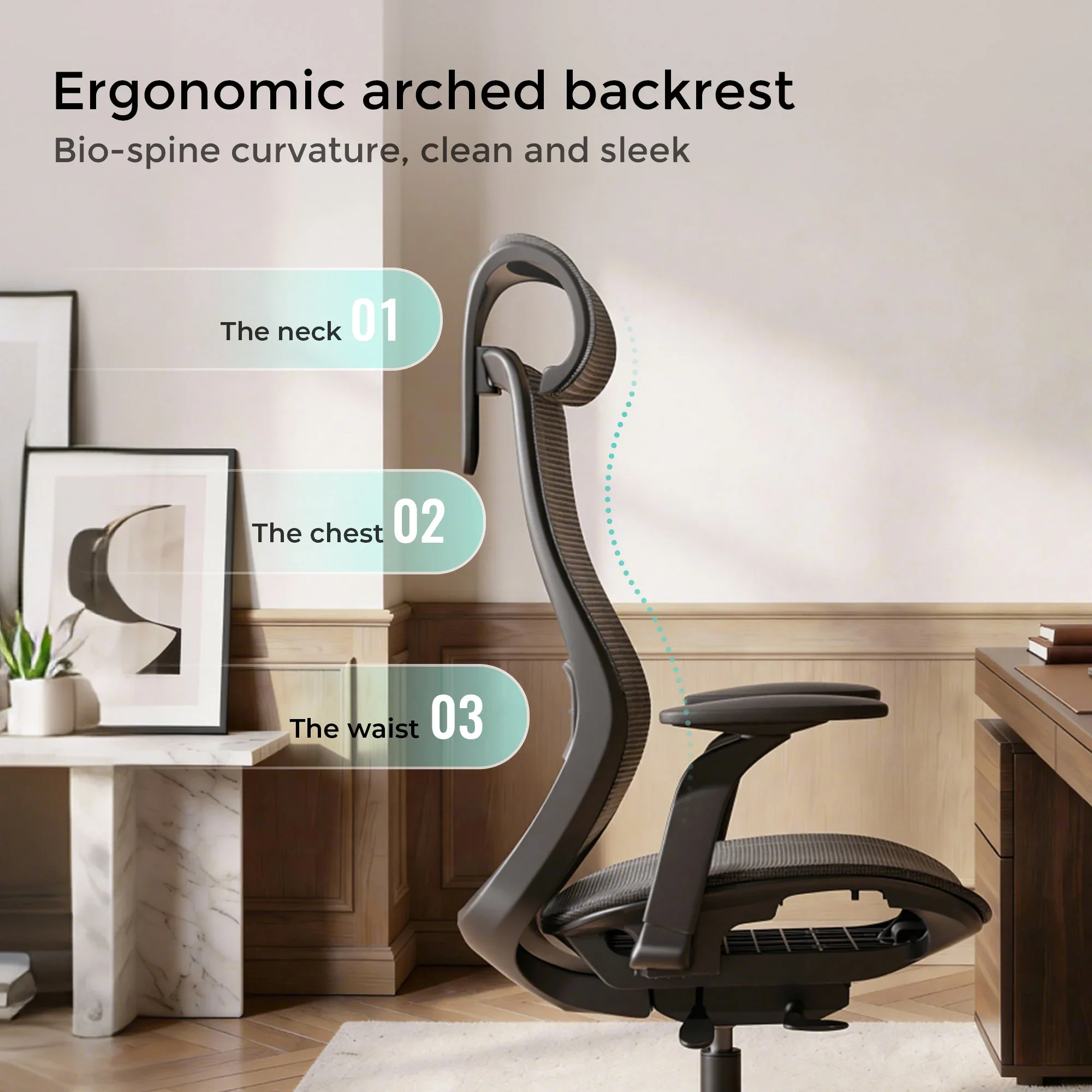 S5 Office Chair with Smooth Arch Design Style - Image 16