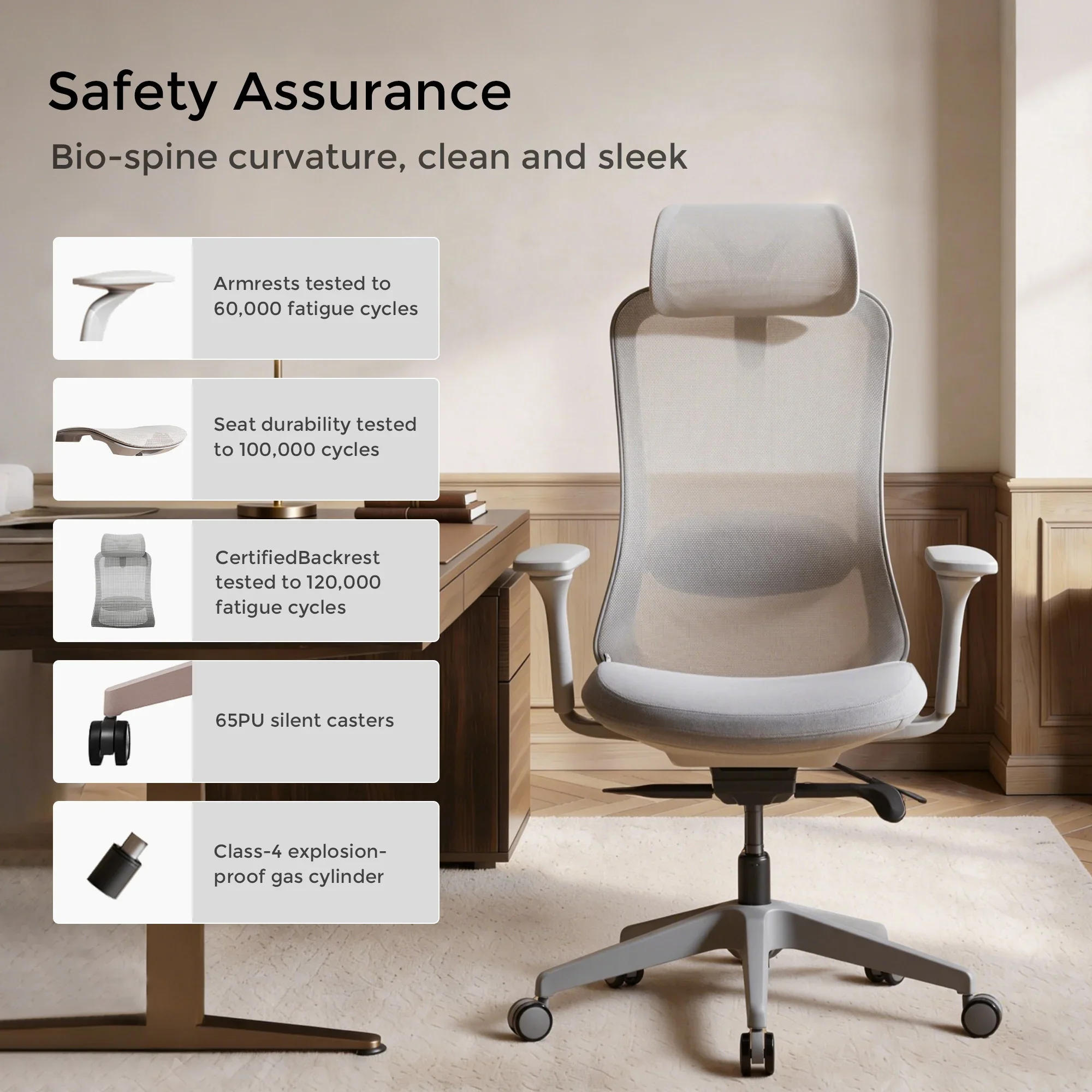 S5 Office Chair with Smooth Arch Design Style - Image 48