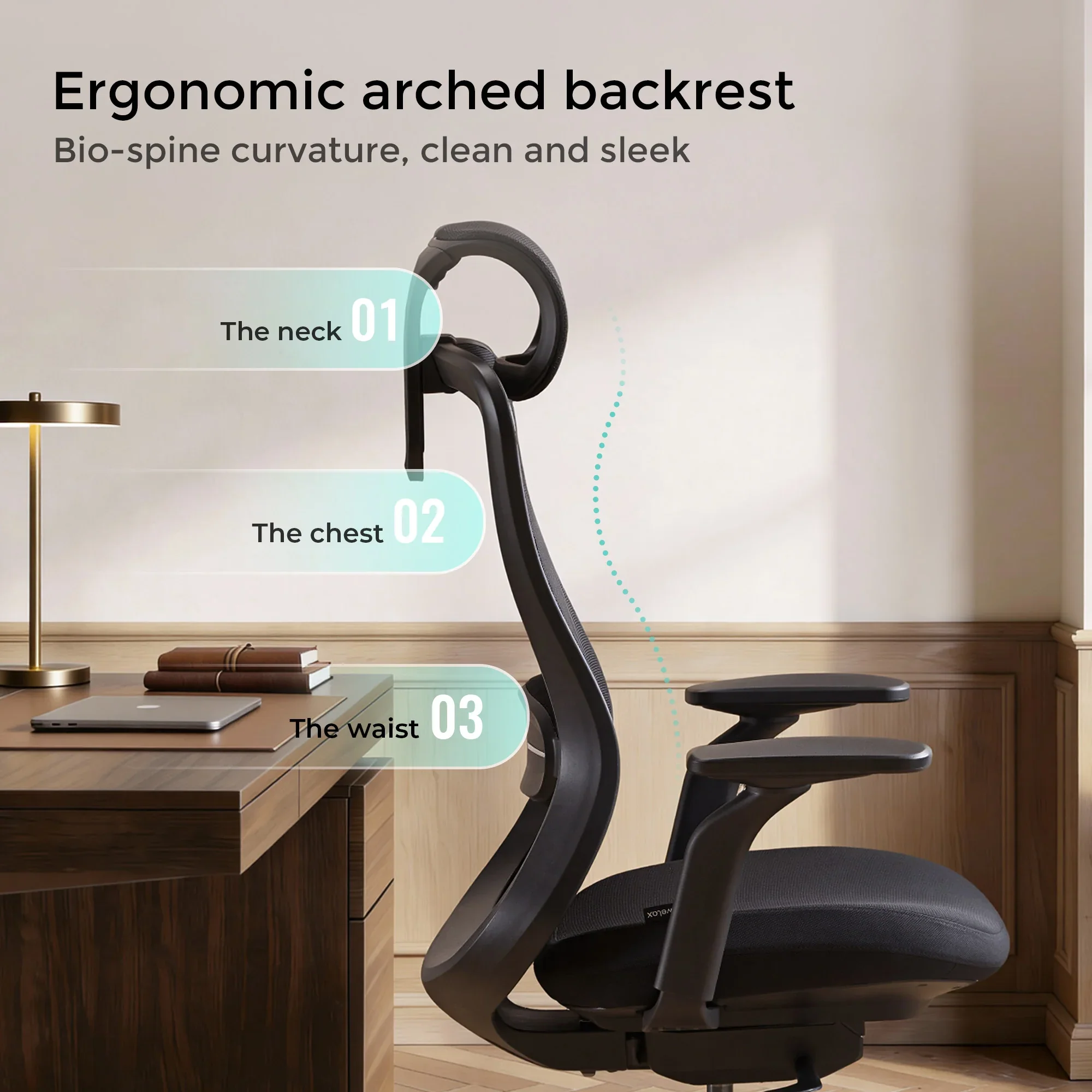 S5 Office Chair with Smooth Arch Design Style - Image 6