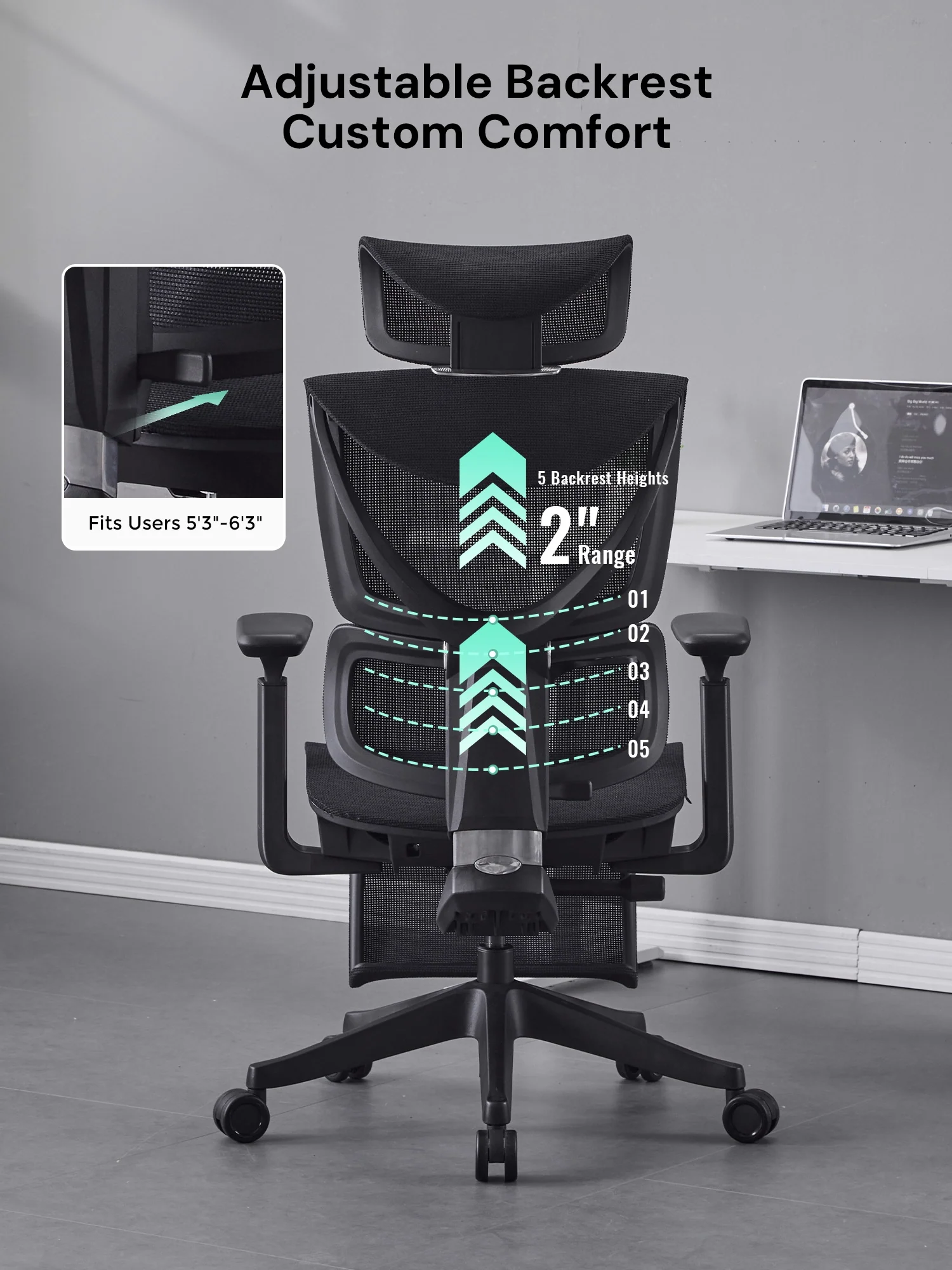 S7 Ergonomic Office Chair with Three-Button Adjustment - Image 27