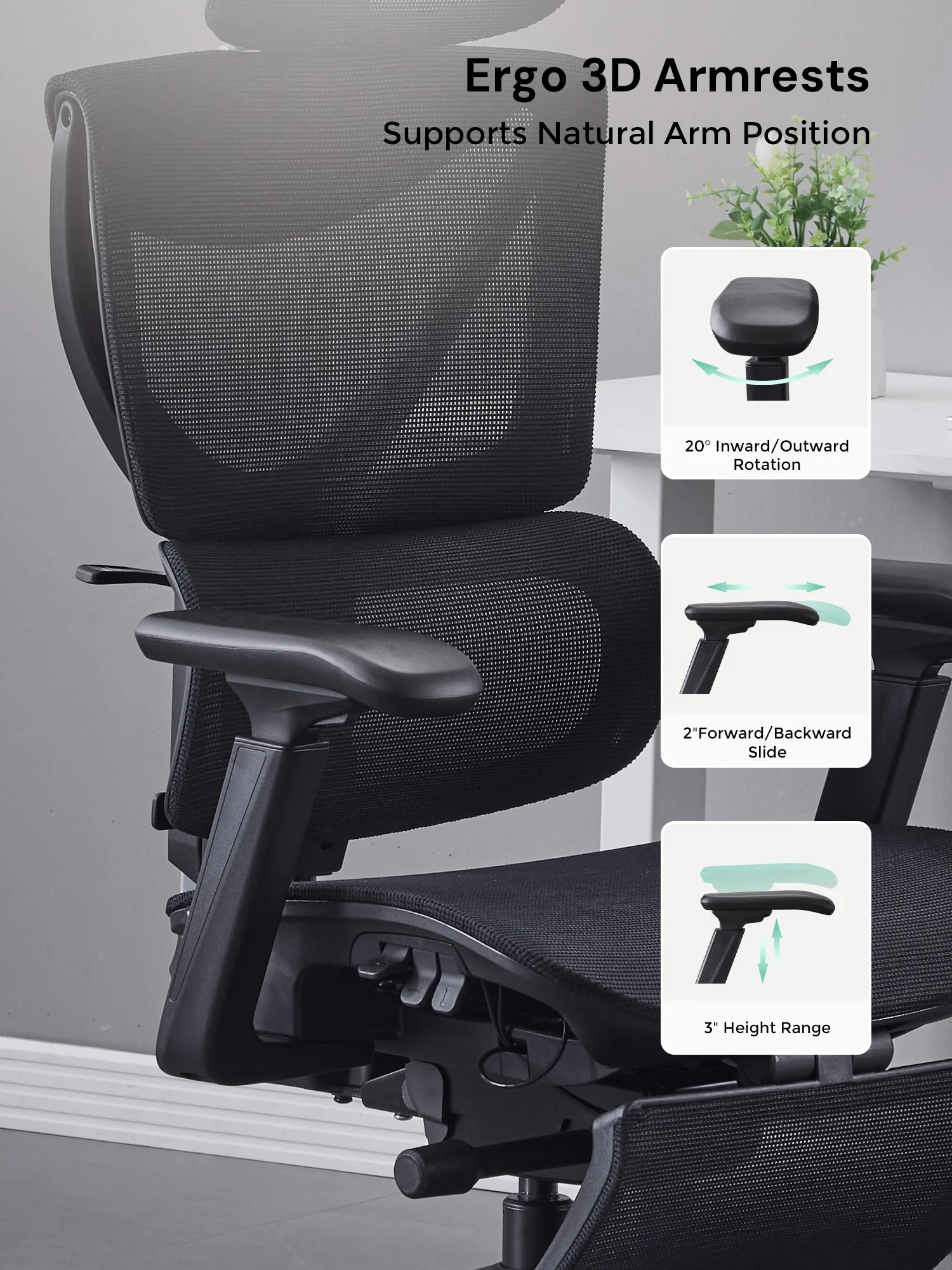 S7 Ergonomic Office Chair with Three-Button Adjustment - Image 32