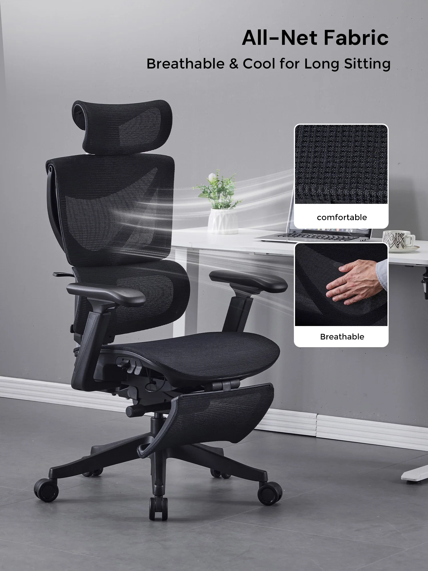 S7 Ergonomic Office Chair with Three-Button Adjustment - Image 33