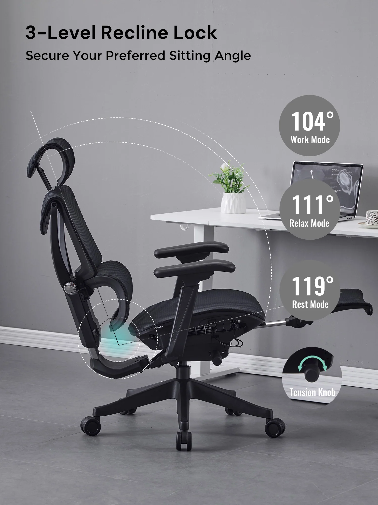 S7 Ergonomic Office Chair with Three-Button Adjustment - Image 36