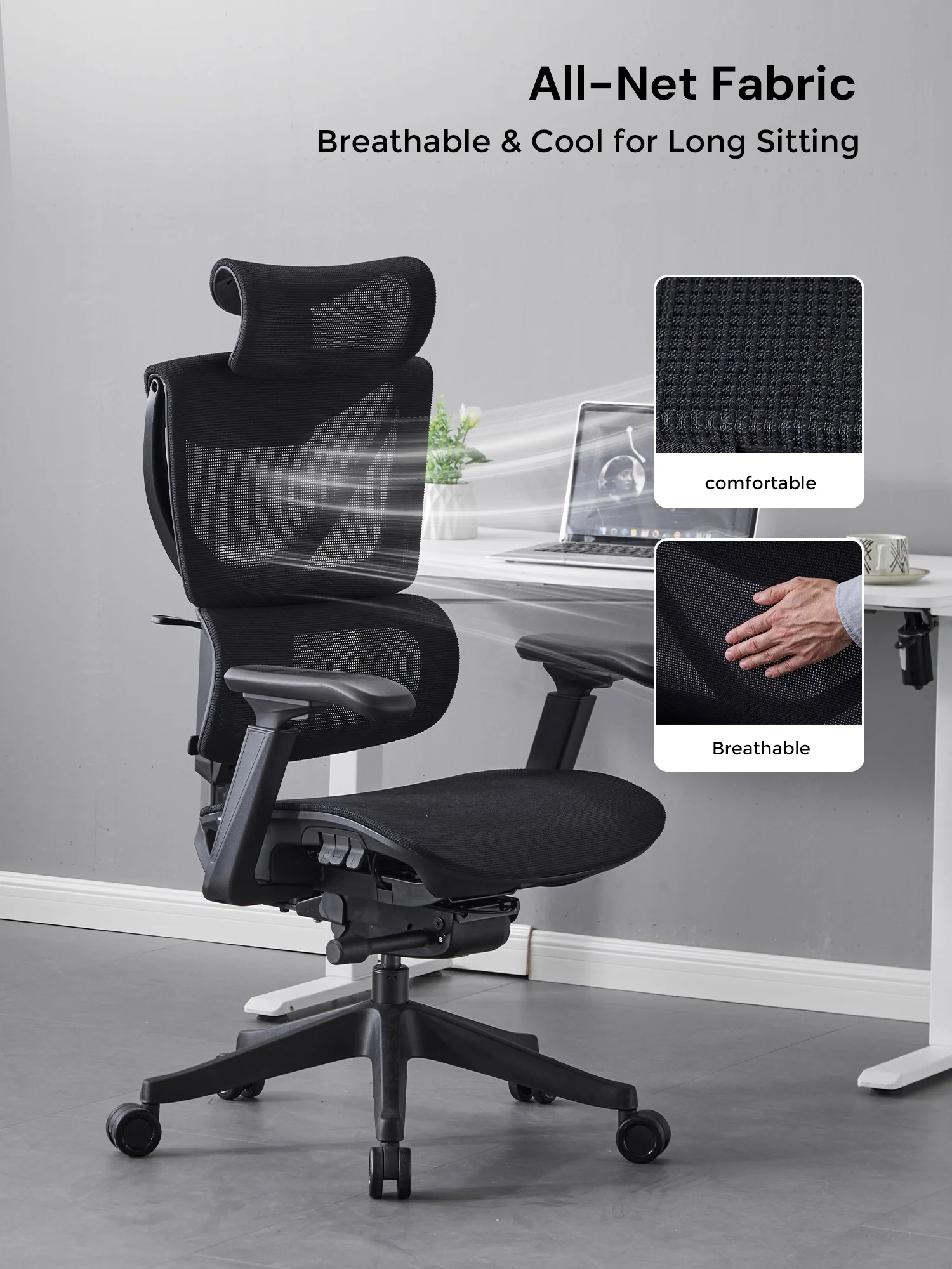 S7 Ergonomic Office Chair with Three-Button Adjustment - Image 38