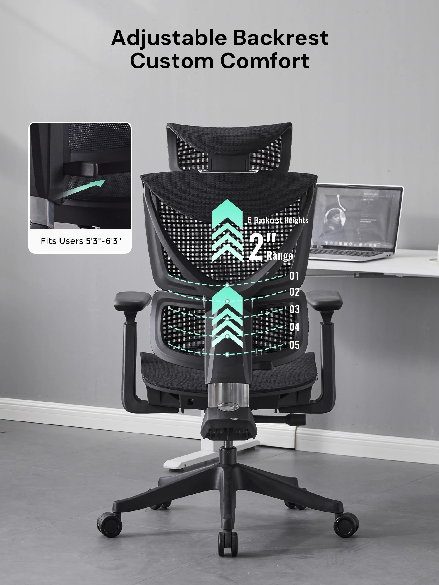 S7 Ergonomic Office Chair with Three-Button Adjustment - Image 39