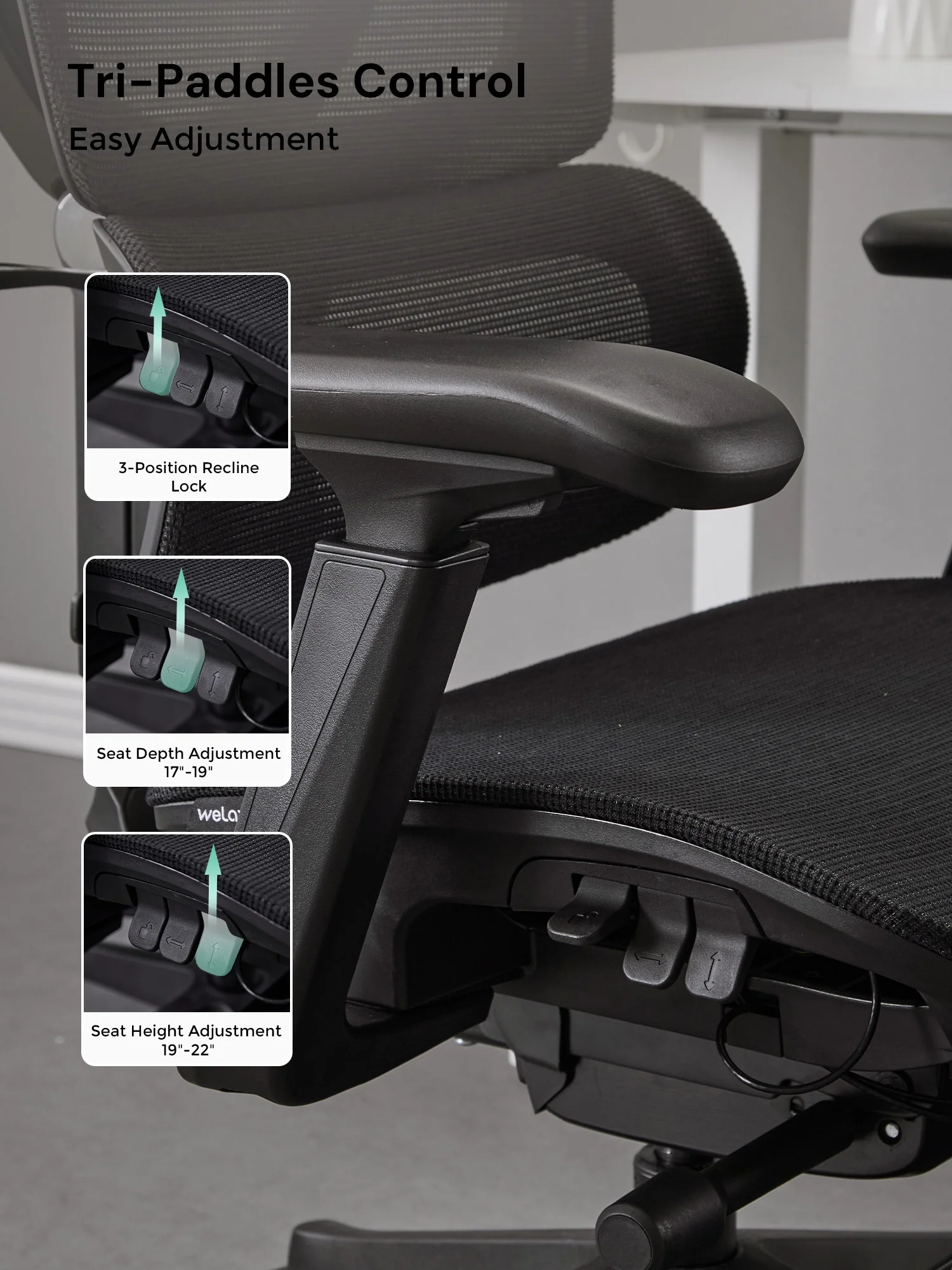 S7 Ergonomic Office Chair with Three-Button Adjustment - Image 40