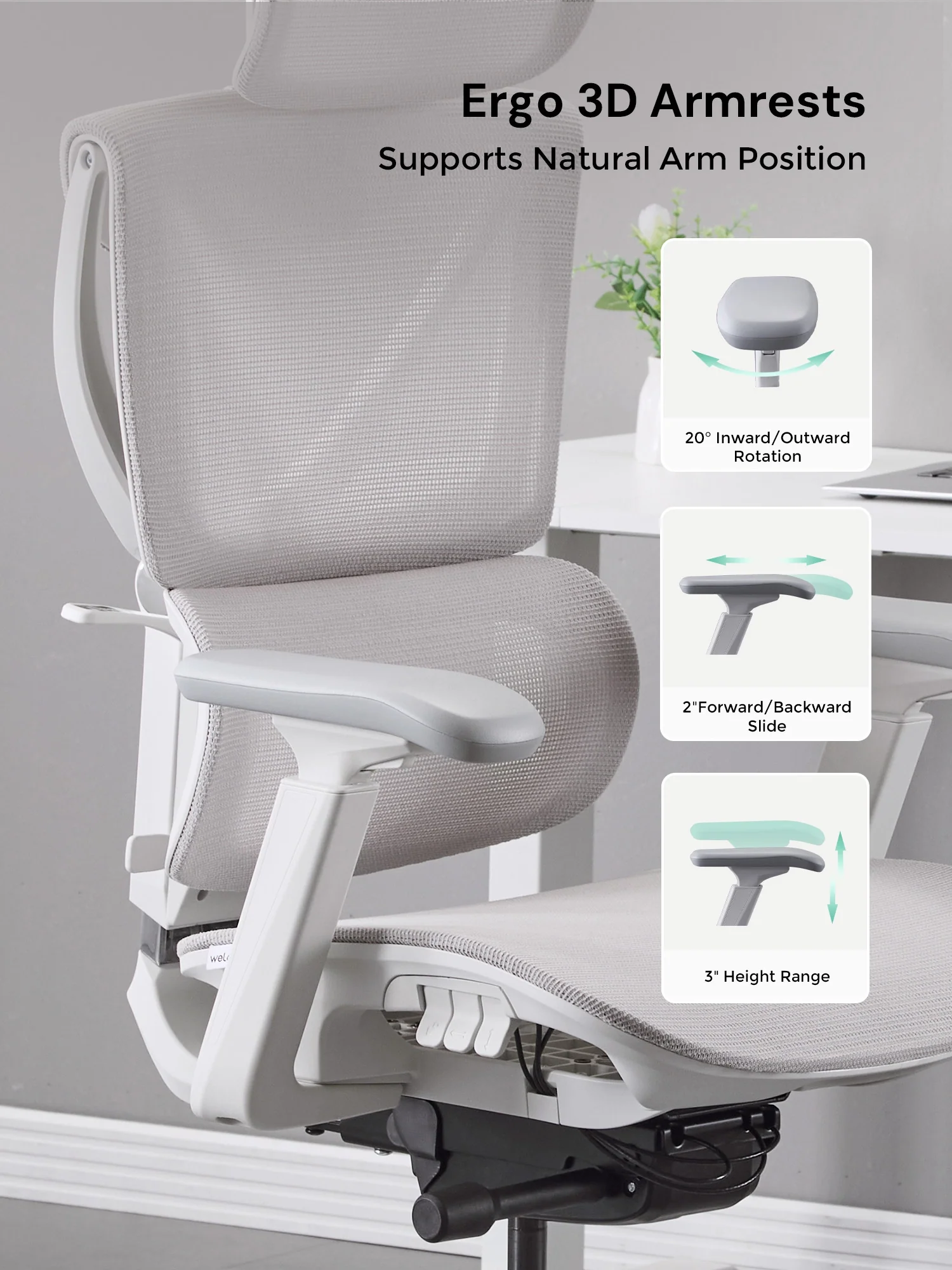 S7 Ergonomic Office Chair with Three-Button Adjustment - Image 49