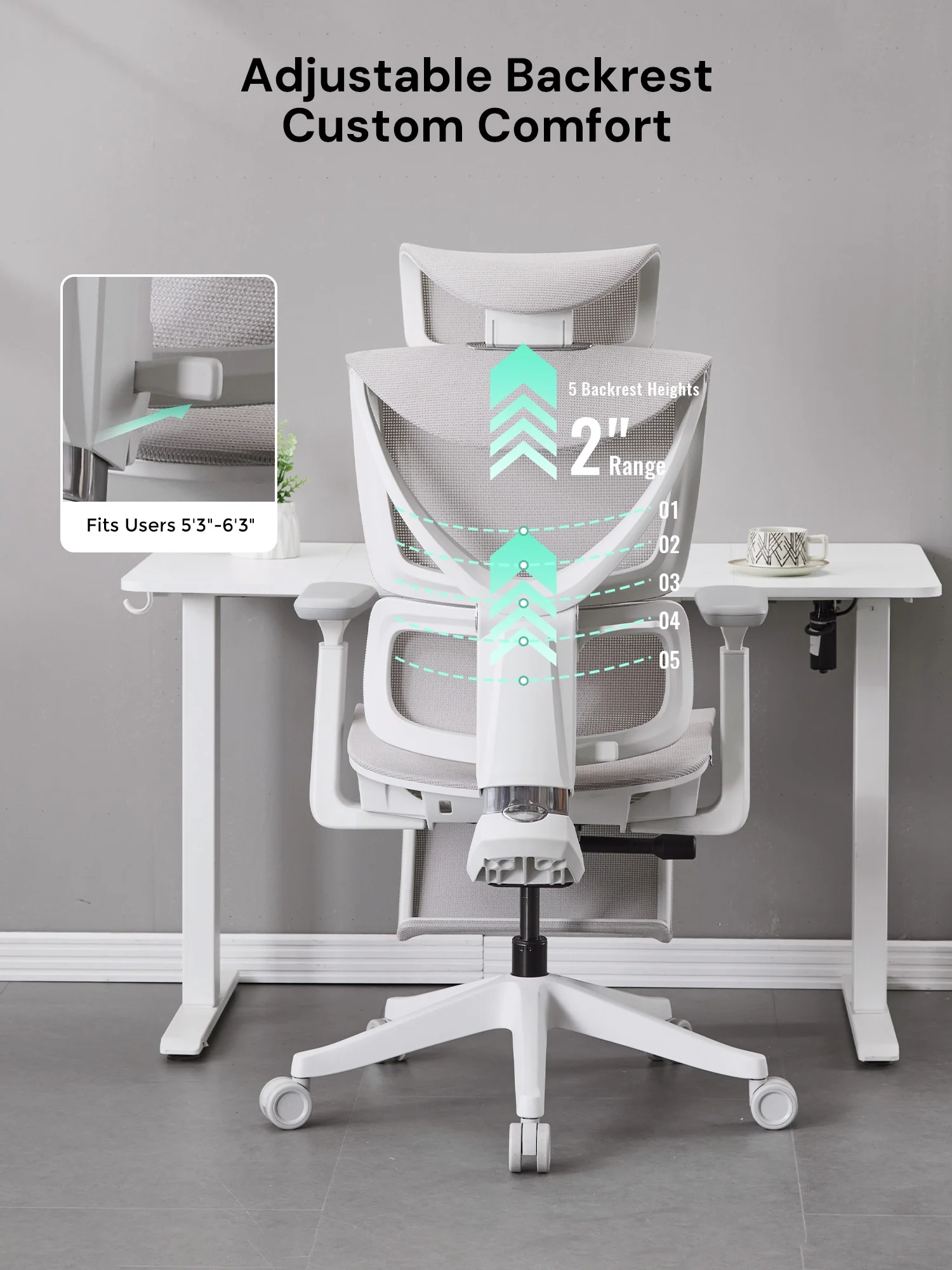 S7 Ergonomic Office Chair with Three-Button Adjustment - Image 56