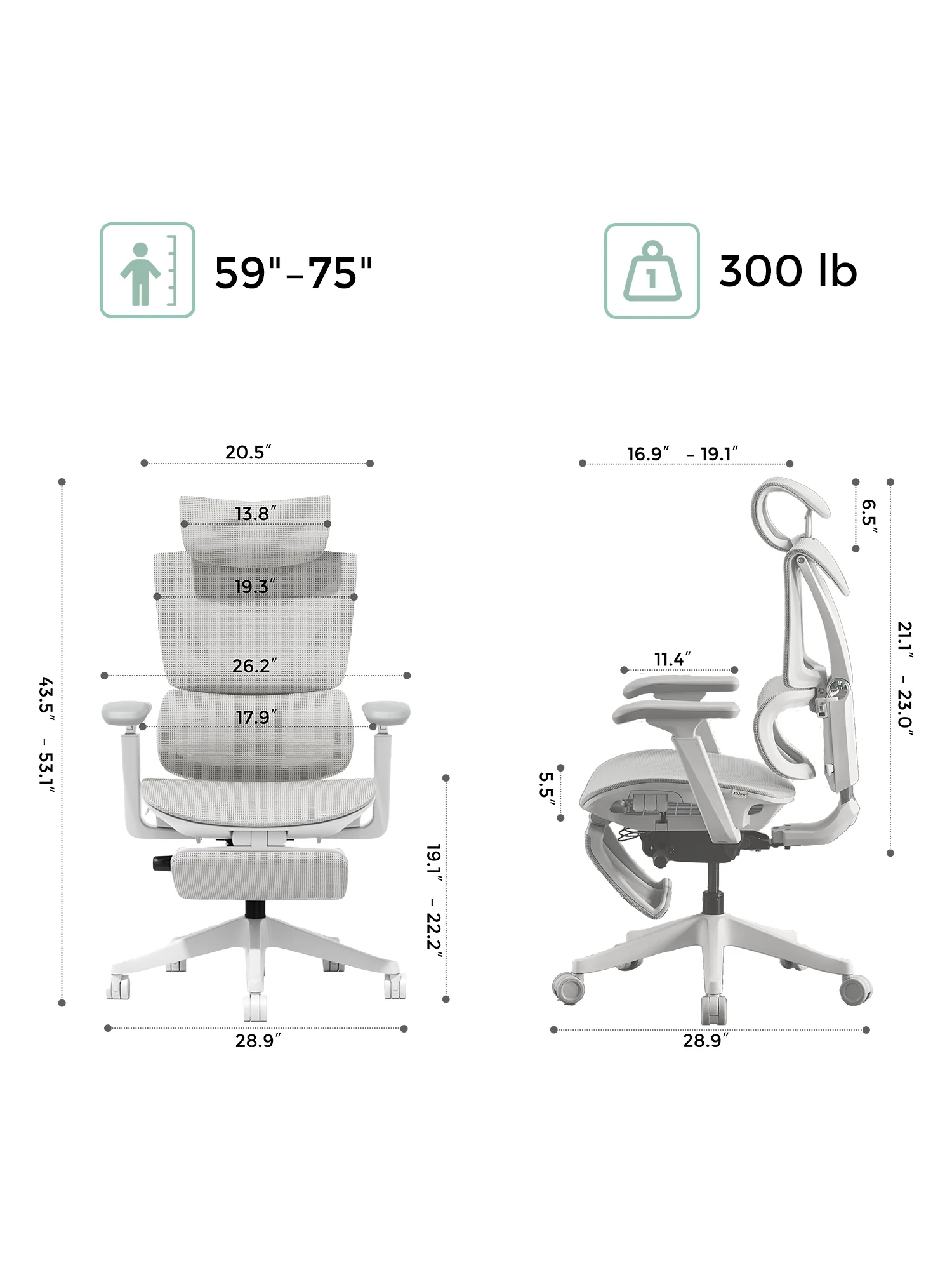 S7 Ergonomic Office Chair with Three-Button Adjustment - Image 59