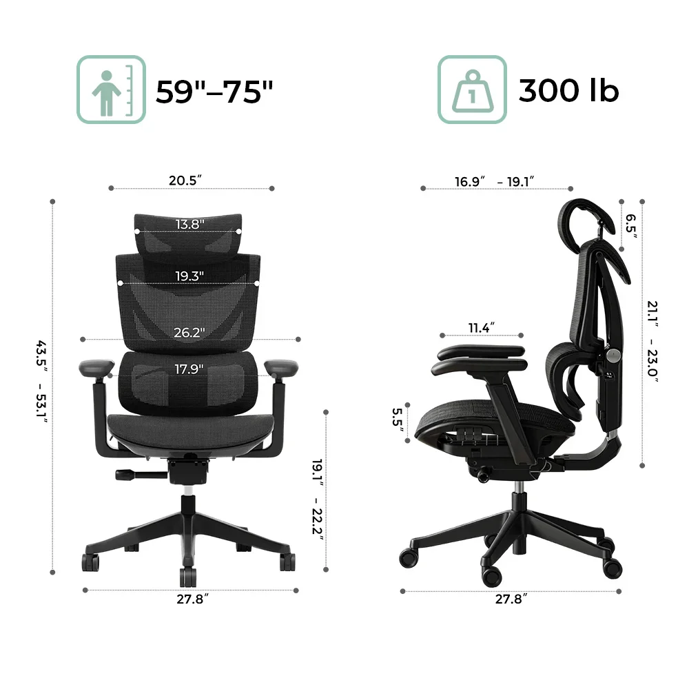 S7 Ergonomic Office Chair with Three-Button Adjustment - Image 71