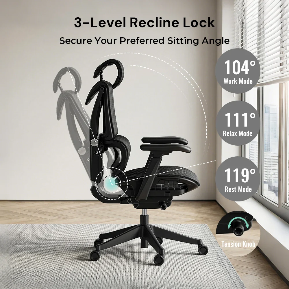 S7 Ergonomic Office Chair with Three-Button Adjustment - Image 72