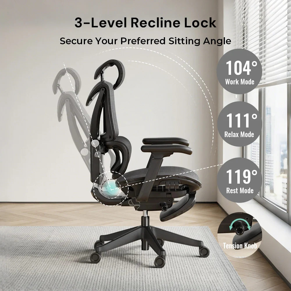 S7 Ergonomic Office Chair with Three-Button Adjustment - Image 79