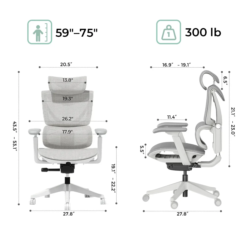 S7 Ergonomic Office Chair with Three-Button Adjustment - Image 90