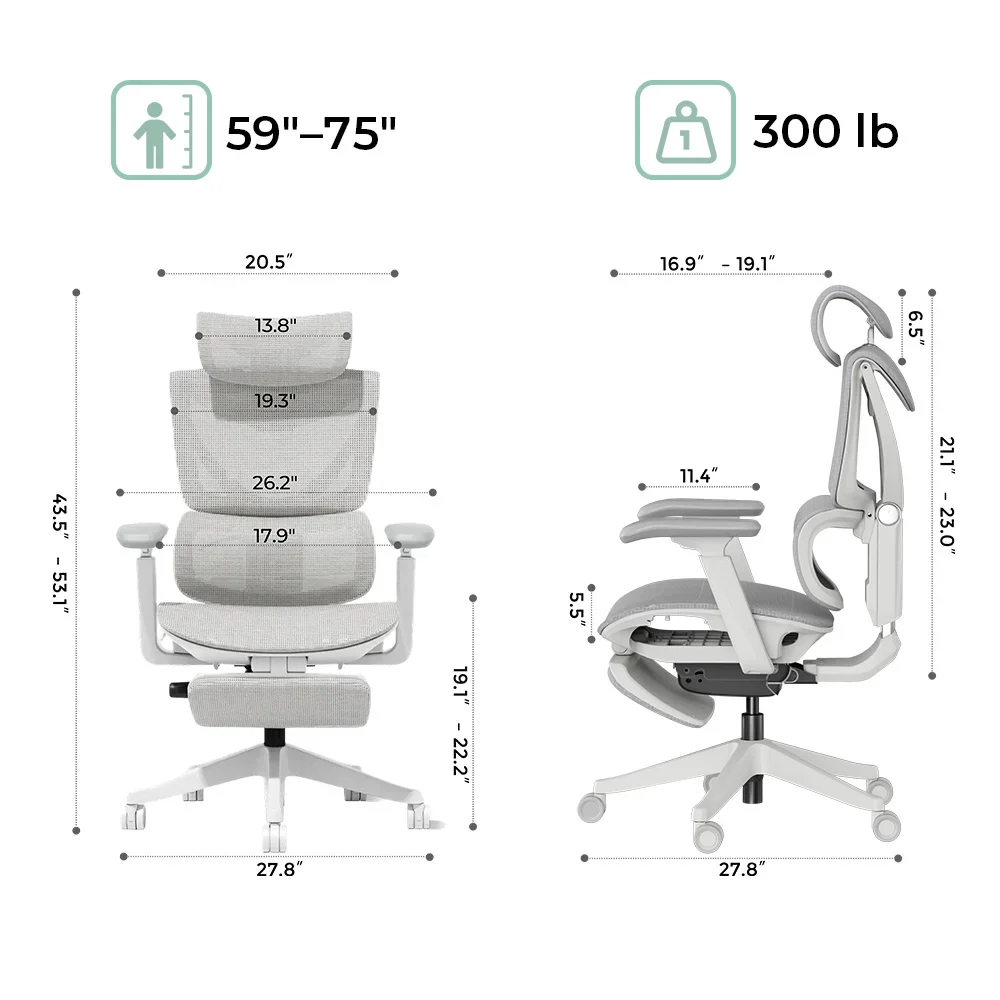 S7 Ergonomic Office Chair with Three-Button Adjustment - Image 99