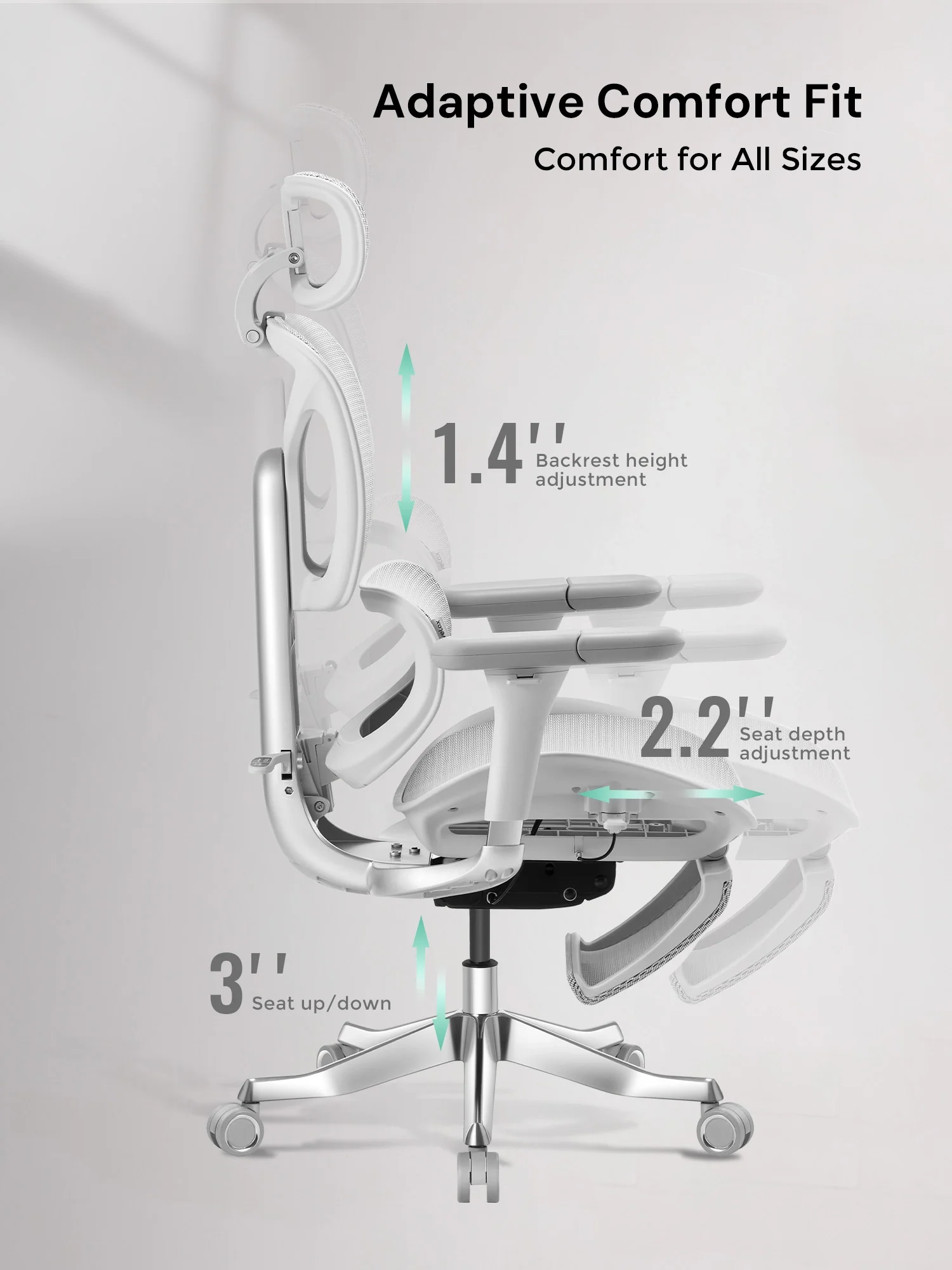 S9 Pro Ergonomic Office Chair with One-Touch Adjustment - Image 32