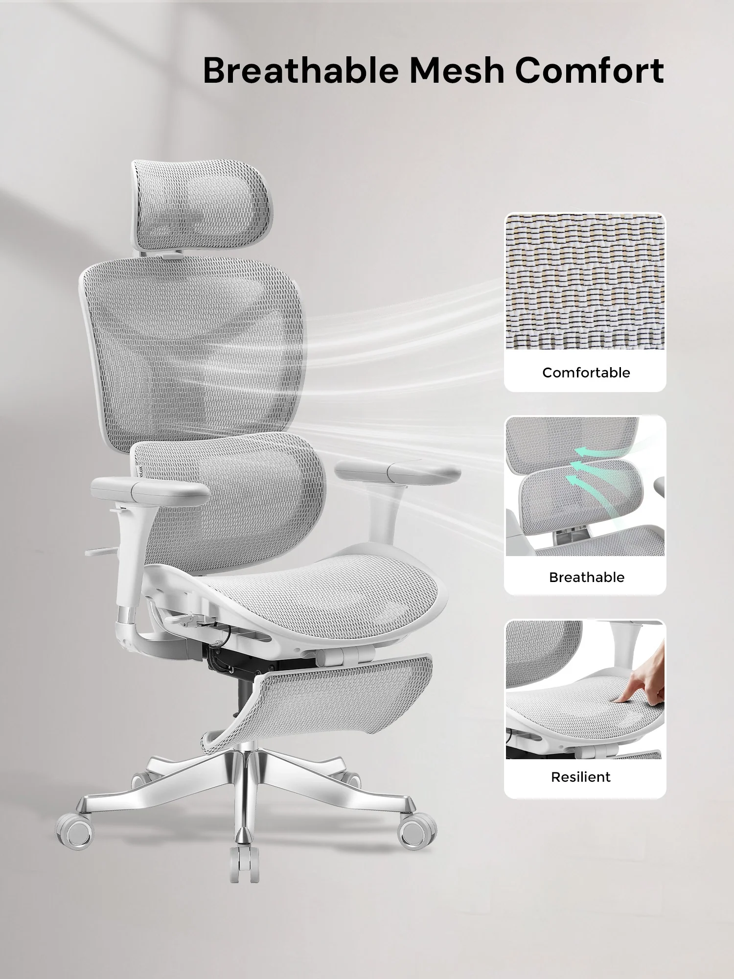 S9 Pro Ergonomic Office Chair with One-Touch Adjustment - Image 43