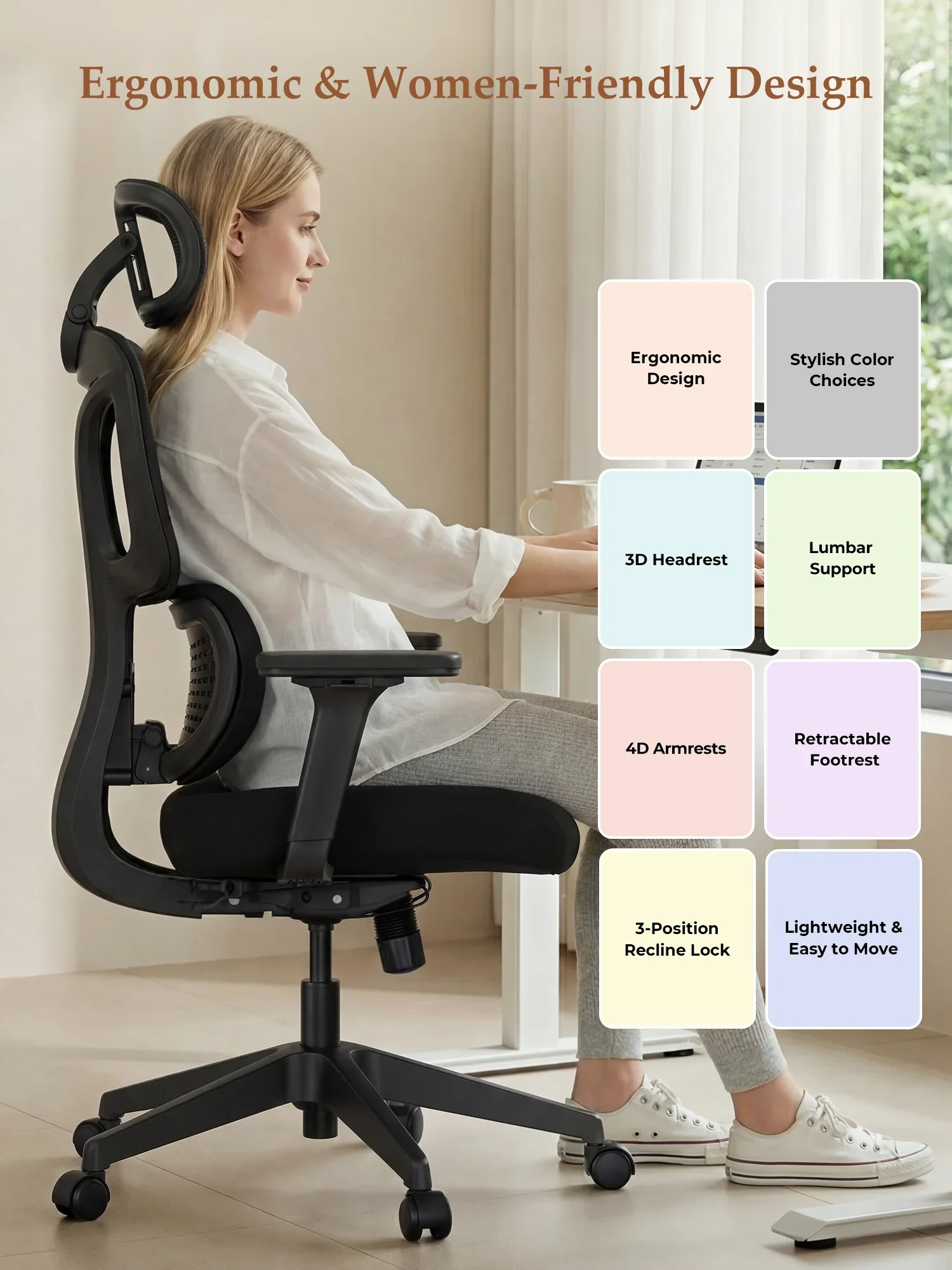 S3 Pro Office Chair with Colorful Lifestyle Design - Image 37