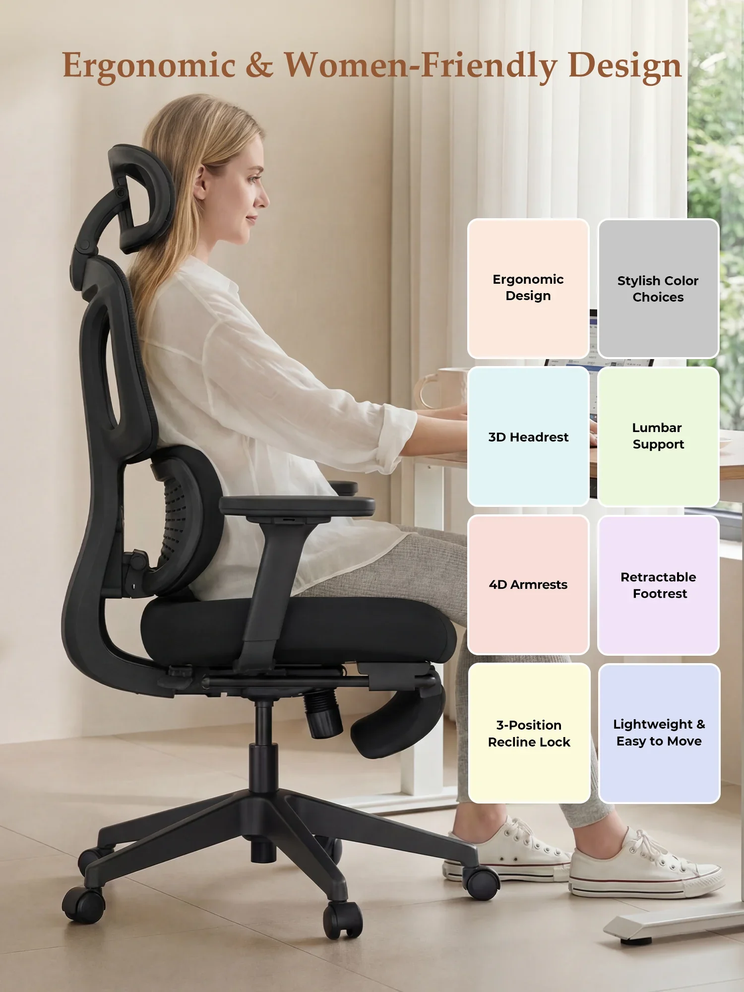 S3 Pro Office Chair with Colorful Lifestyle Design - Image 47
