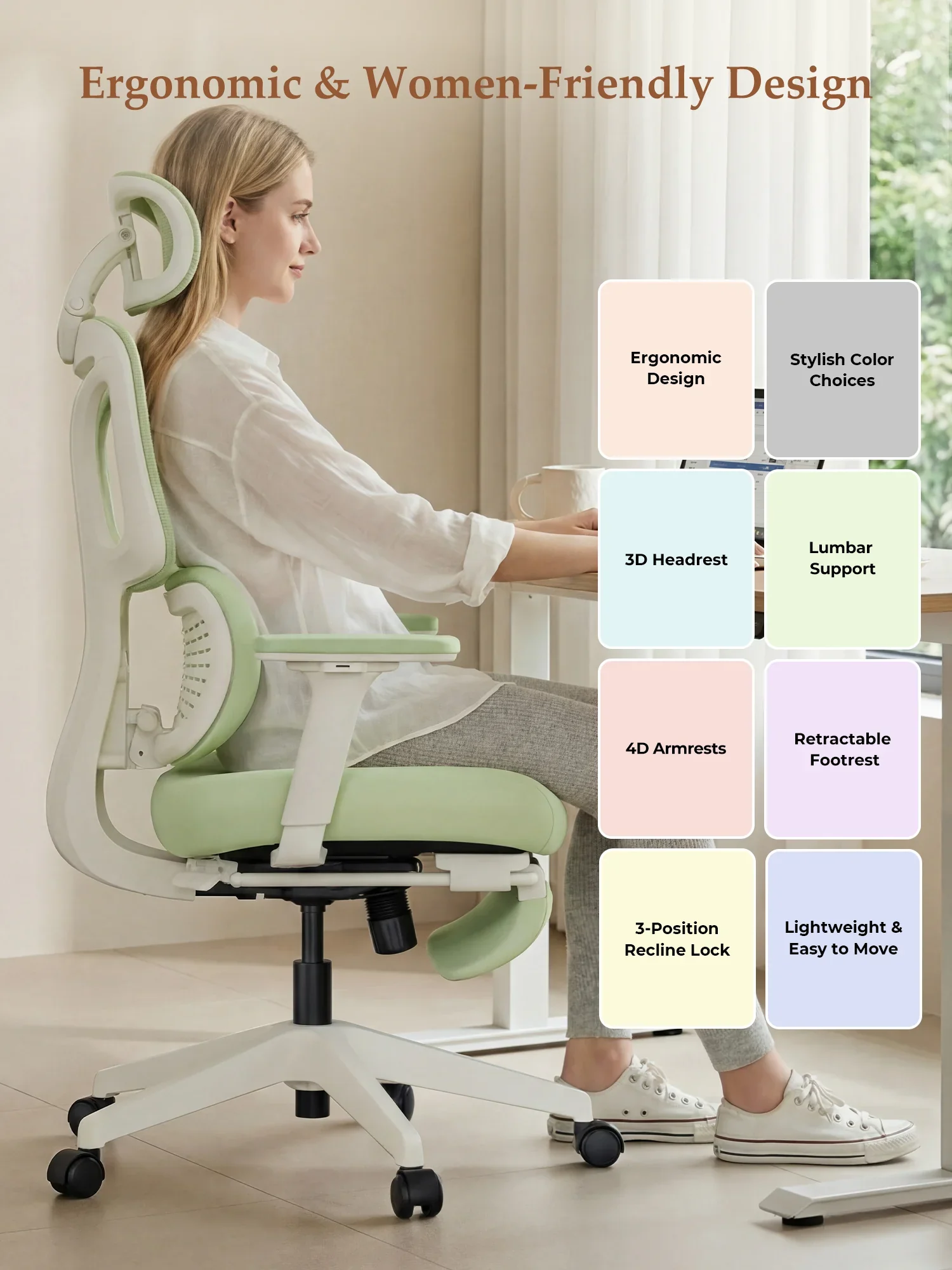 S3 Pro Office Chair with Colorful Lifestyle Design - Image 80