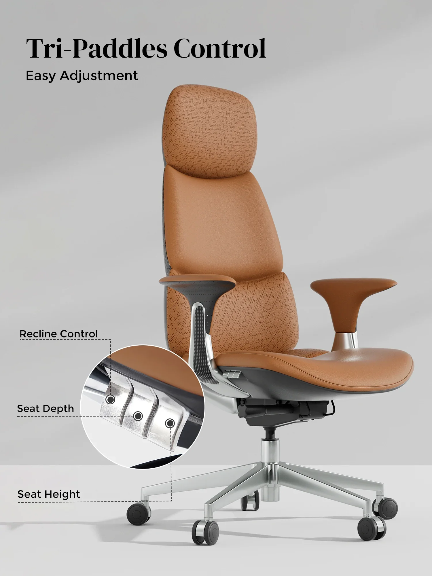 Nyla Leather Chair with Easy Adjustment - Image 100