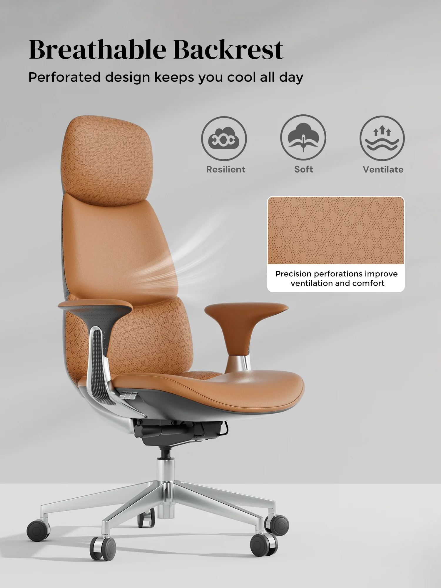 Nyla Leather Chair with Easy Adjustment - Image 103