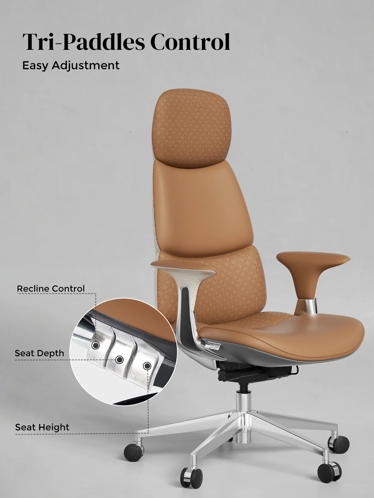 Nyla Leather Chair with Easy Adjustment - Image 109