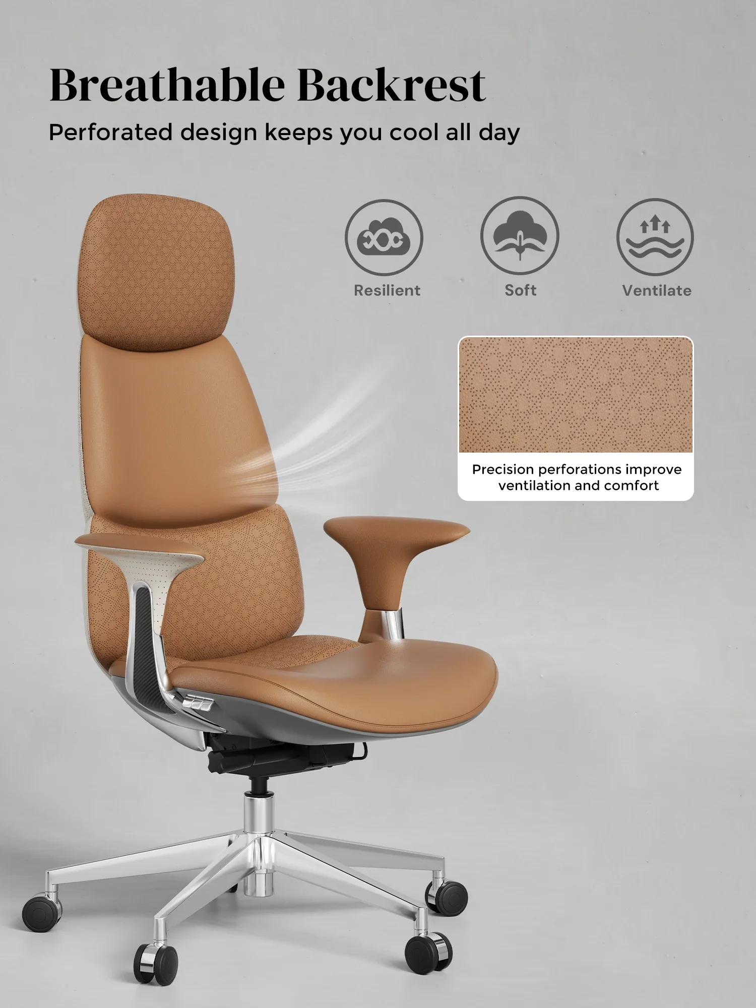 Nyla Leather Chair with Easy Adjustment - Image 113