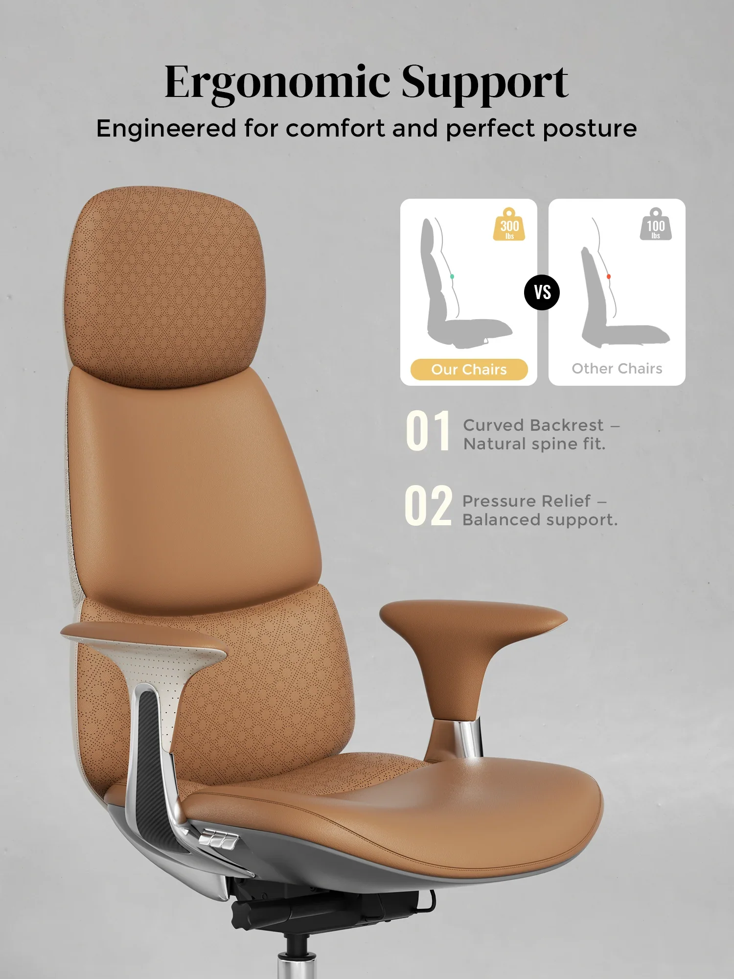 Nyla Leather Chair with Easy Adjustment - Image 116